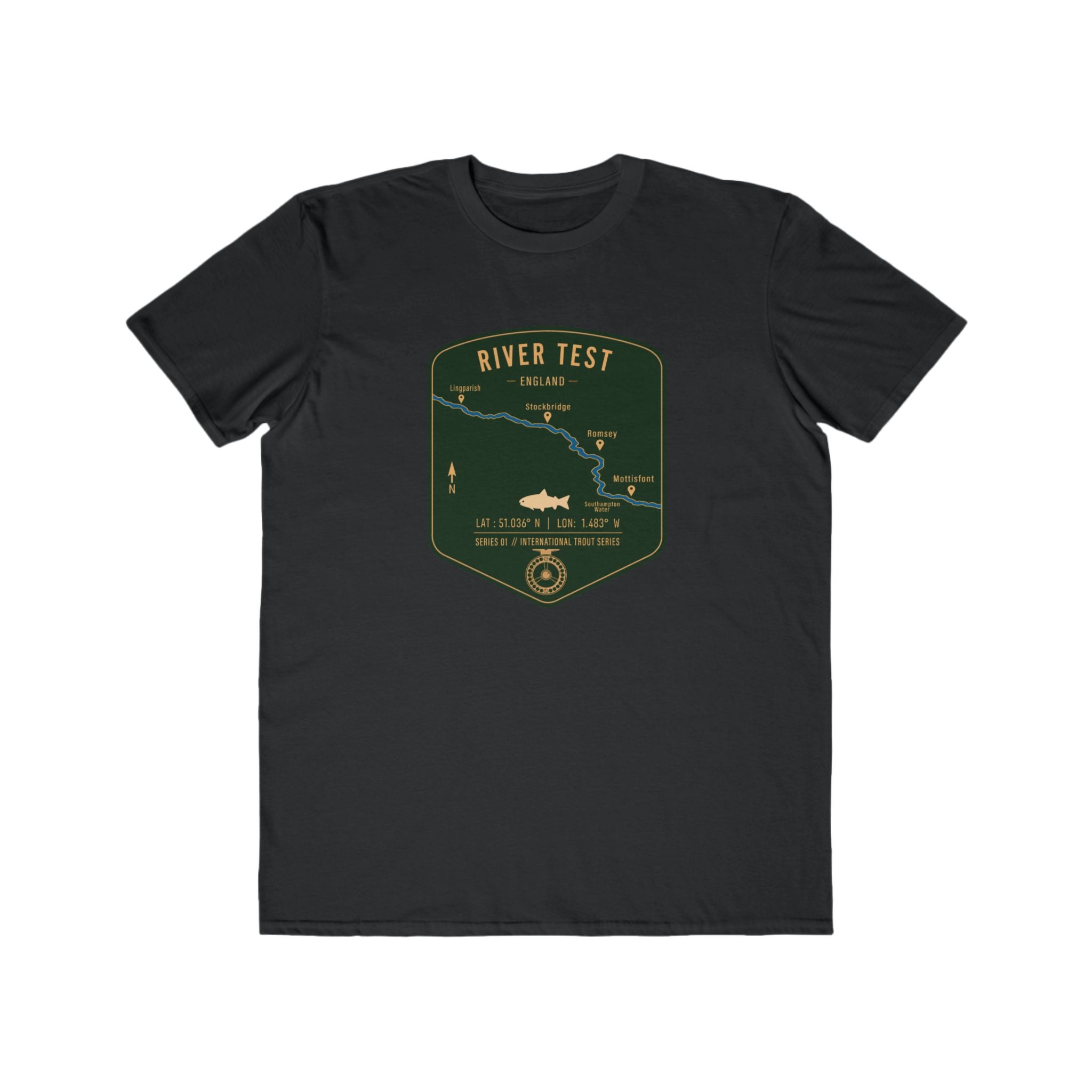 Global Series - River Test England Fishing Map | Lightweight Cotton Trout Tee