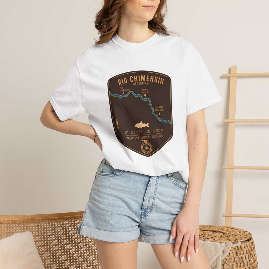 Global Series - Chimehuin River Argentina Fishing Map | Rugged Cotton Trout Tee