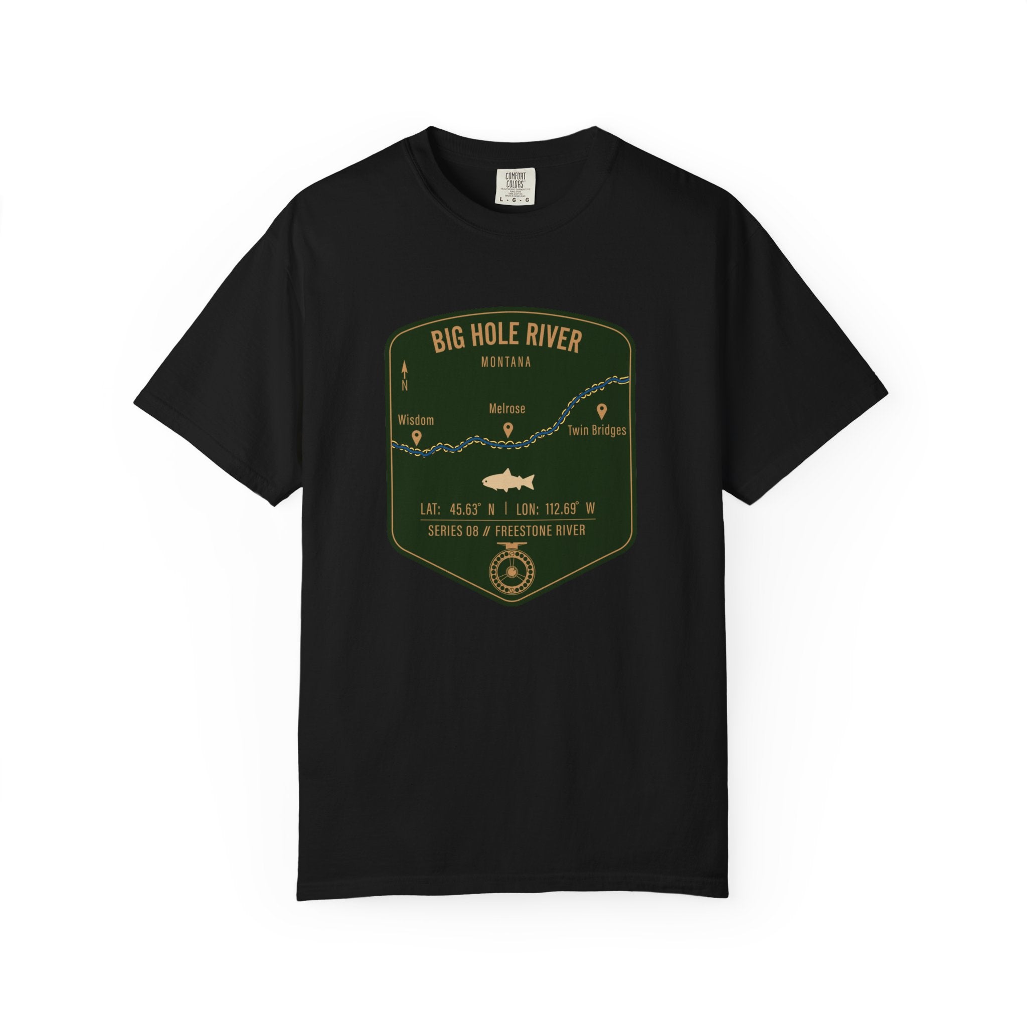 Big Hole River Fishing Map | Rugged Cotton Trout Tee