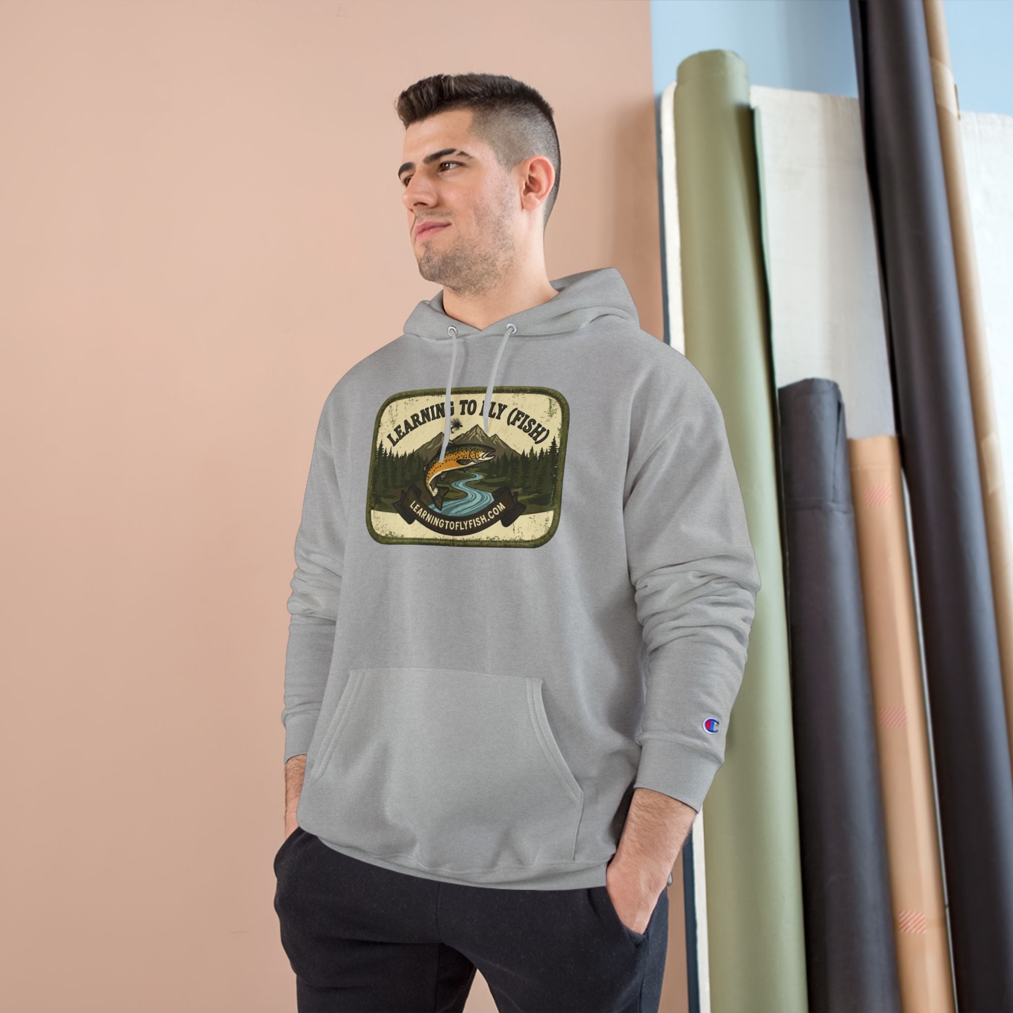 Learning to Fly (Fish) Patch Graphic Hoodie | Outdoor Adventure