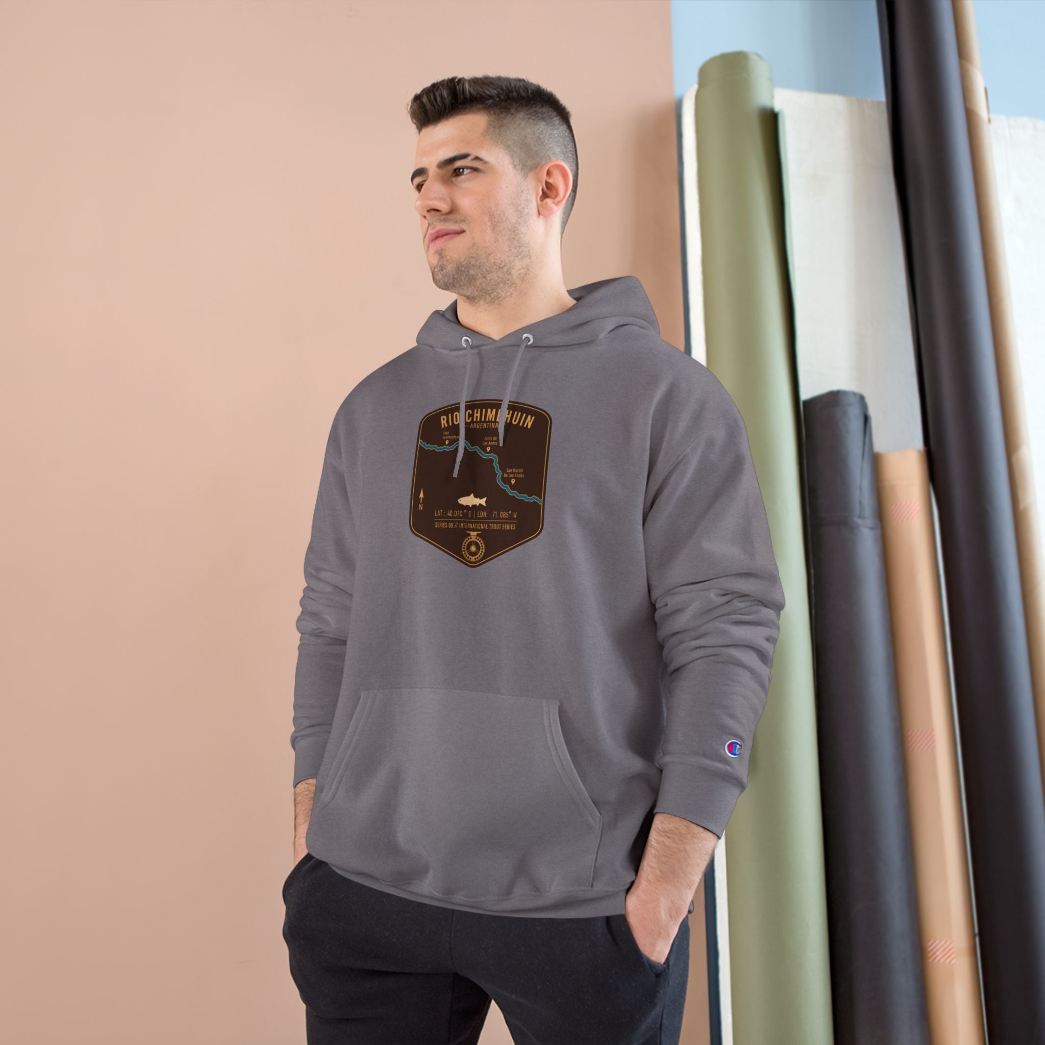 Global Series - Chimehuin River Argentina Patch Graphic Hoodie | Outdoor Adventure