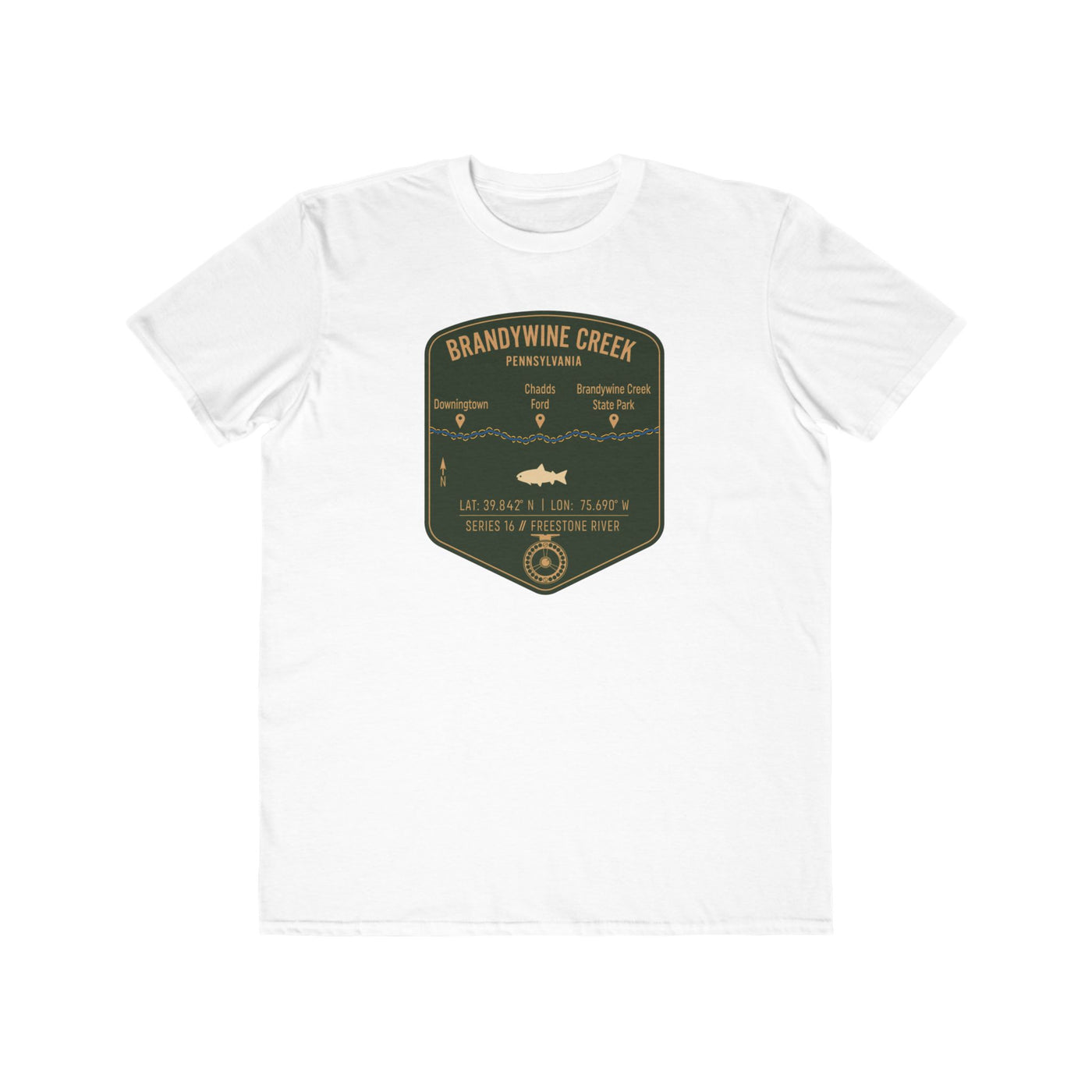 Brandywine Creek Fishing Map | Lightweight Cotton Trout Tee