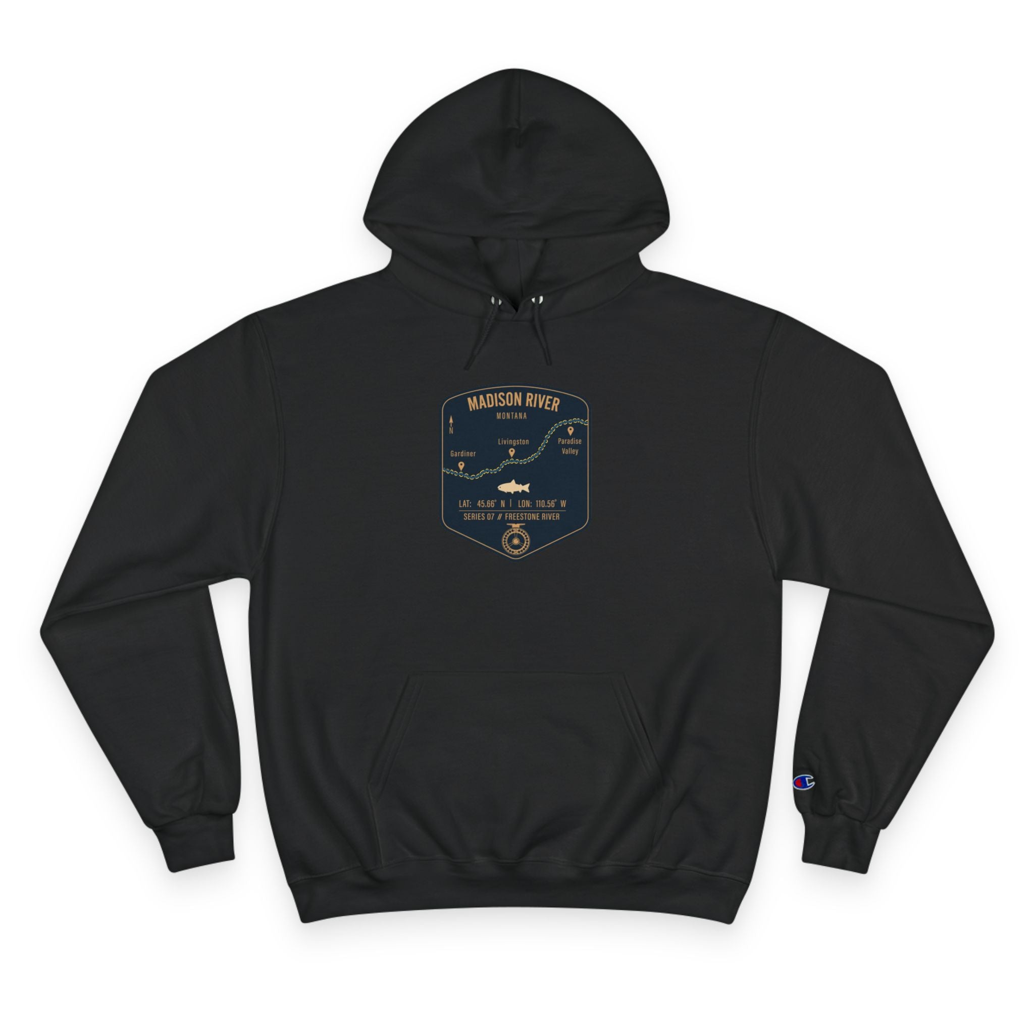 Madison River Patch Graphic Hoodie | Outdoor Adventure