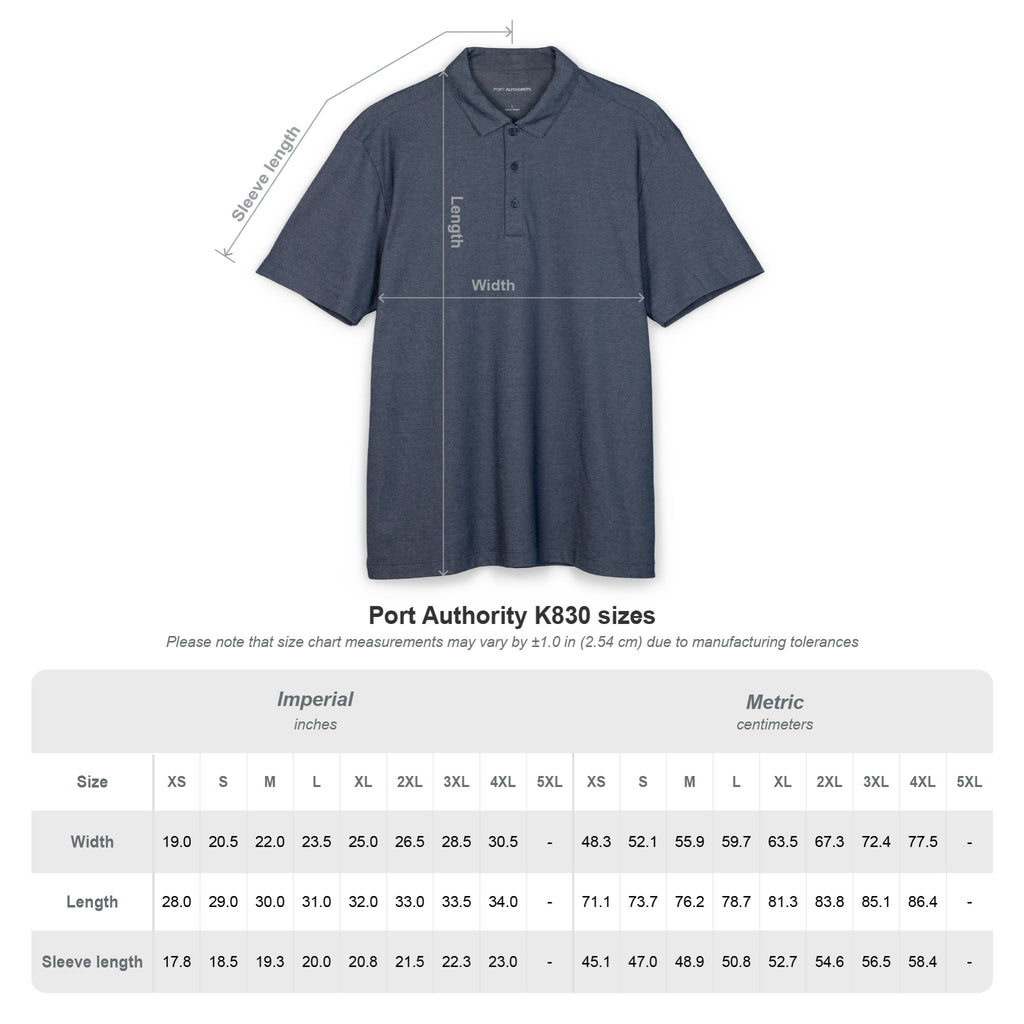 Fryingpan River Fishing Map Polo | Port Authority® Fine Pique Blend