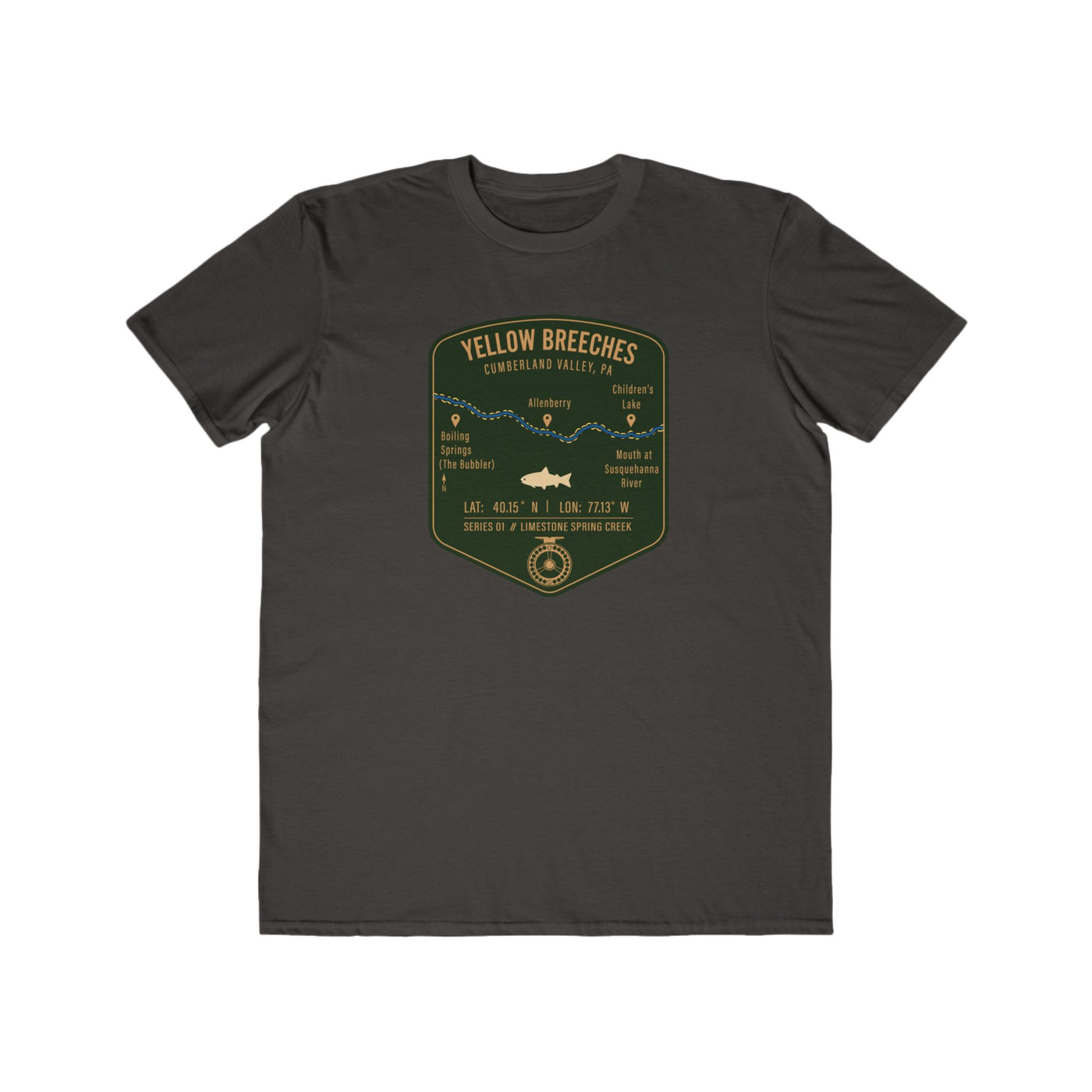 Yellow Breeches Fishing Map | Lightweight Cotton Trout Tee