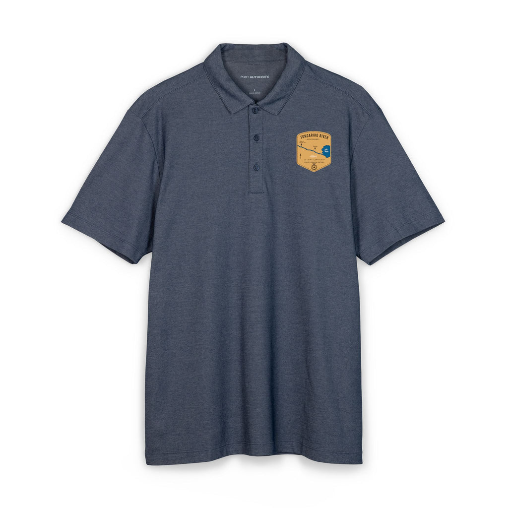 Global Series - Tongariro River Fishing Map Polo | Port Authority® Fine Pique Blend