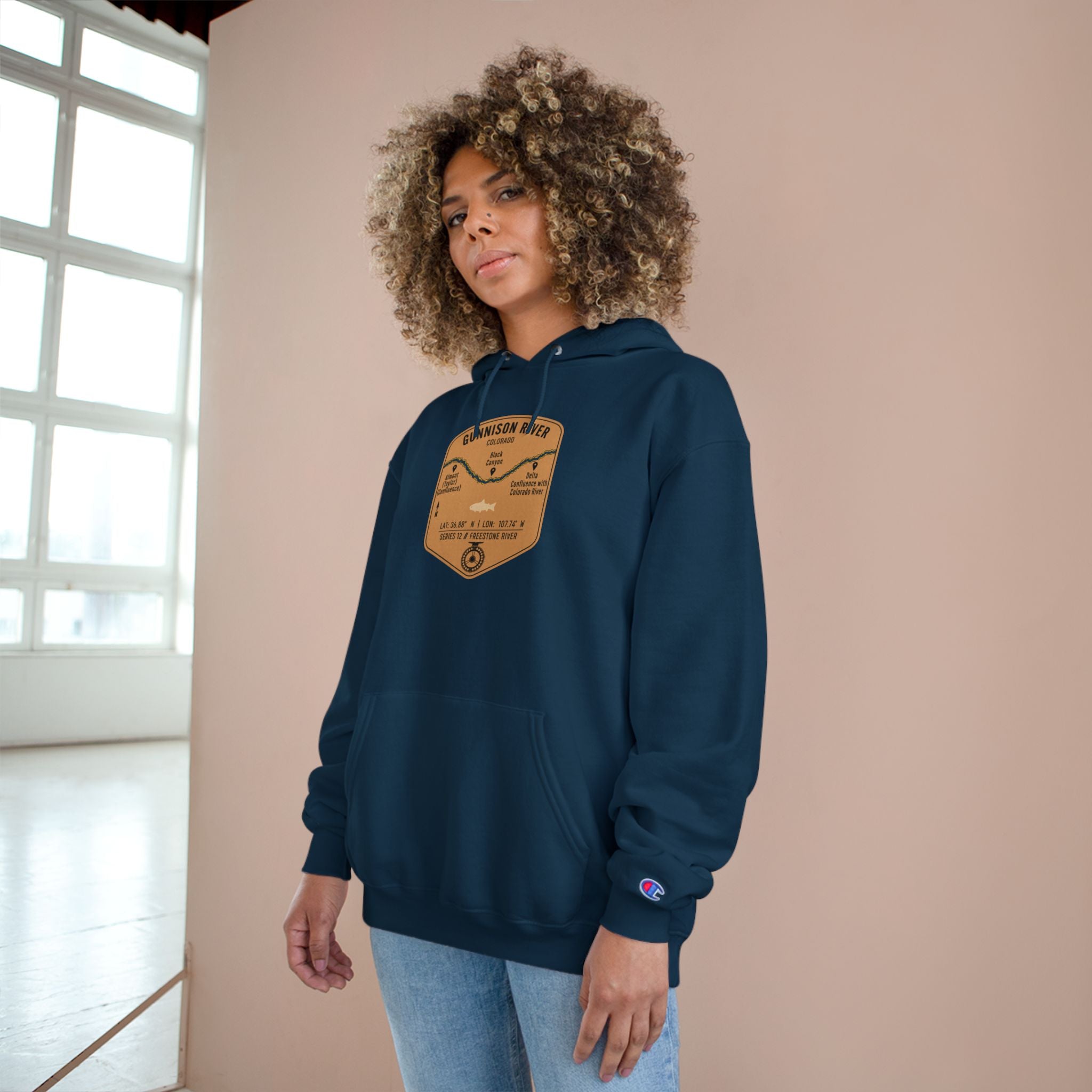 Gunnison River Patch Graphic Hoodie | Outdoor Adventure
