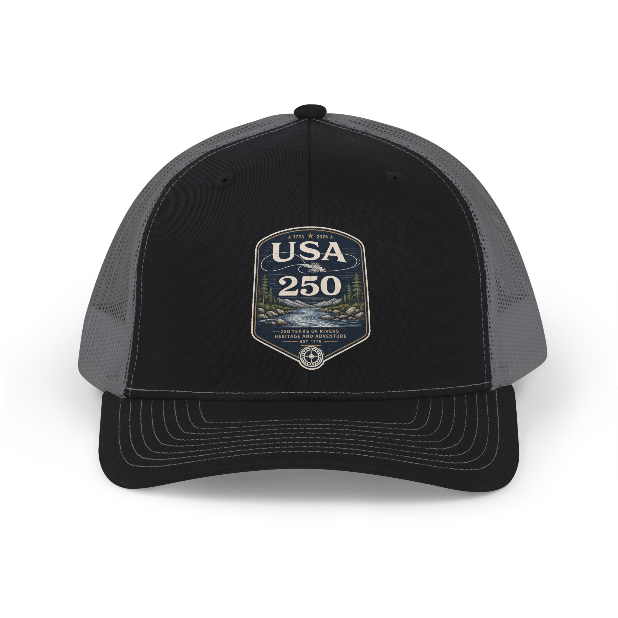 USA 250 River Heritage Trucker Hat | Dark Badge Richardson 112