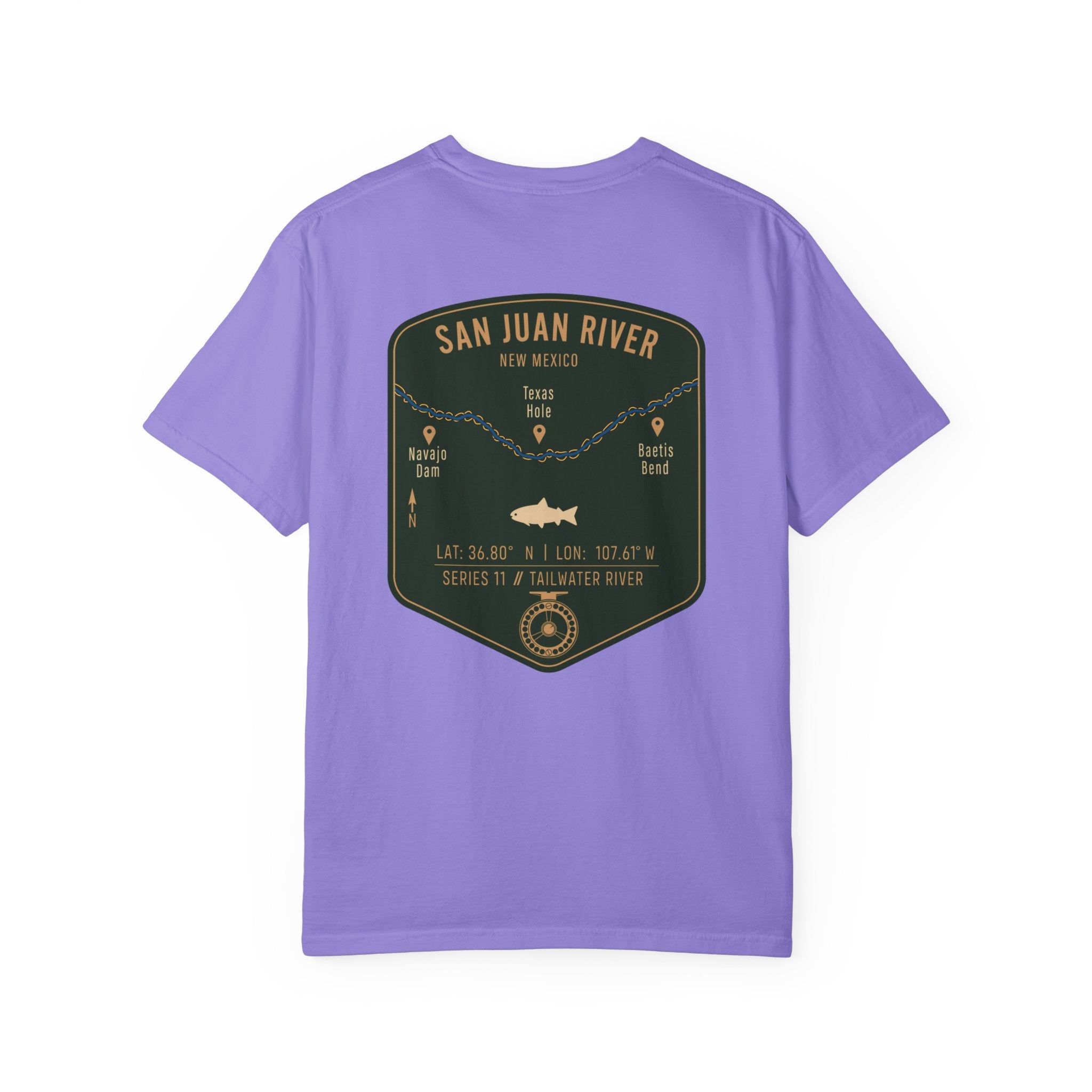 San Juan River New Mexico Fly Fishing T-Shirt - Navajo Dam & Texas Hole Angler Gift - Vintage Tailwater Series Graphic Tee