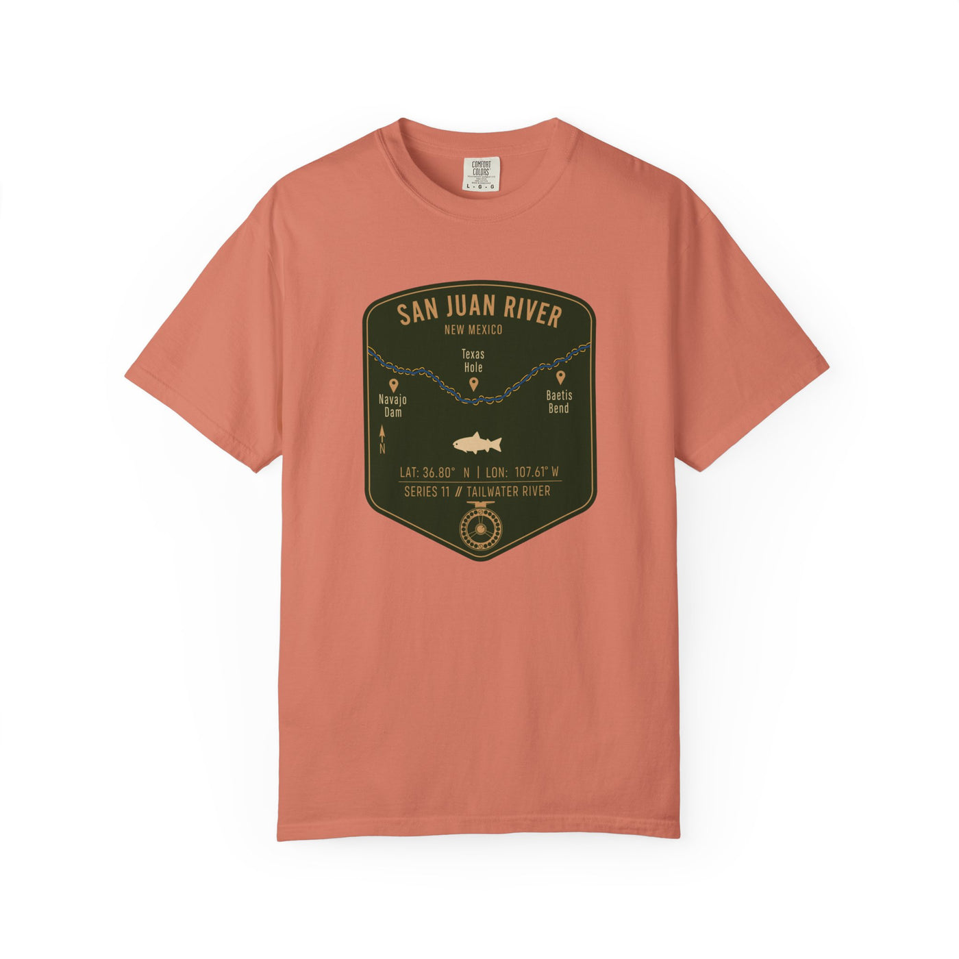 San Juan River Fishing Map | Rugged Cotton Trout Tee
