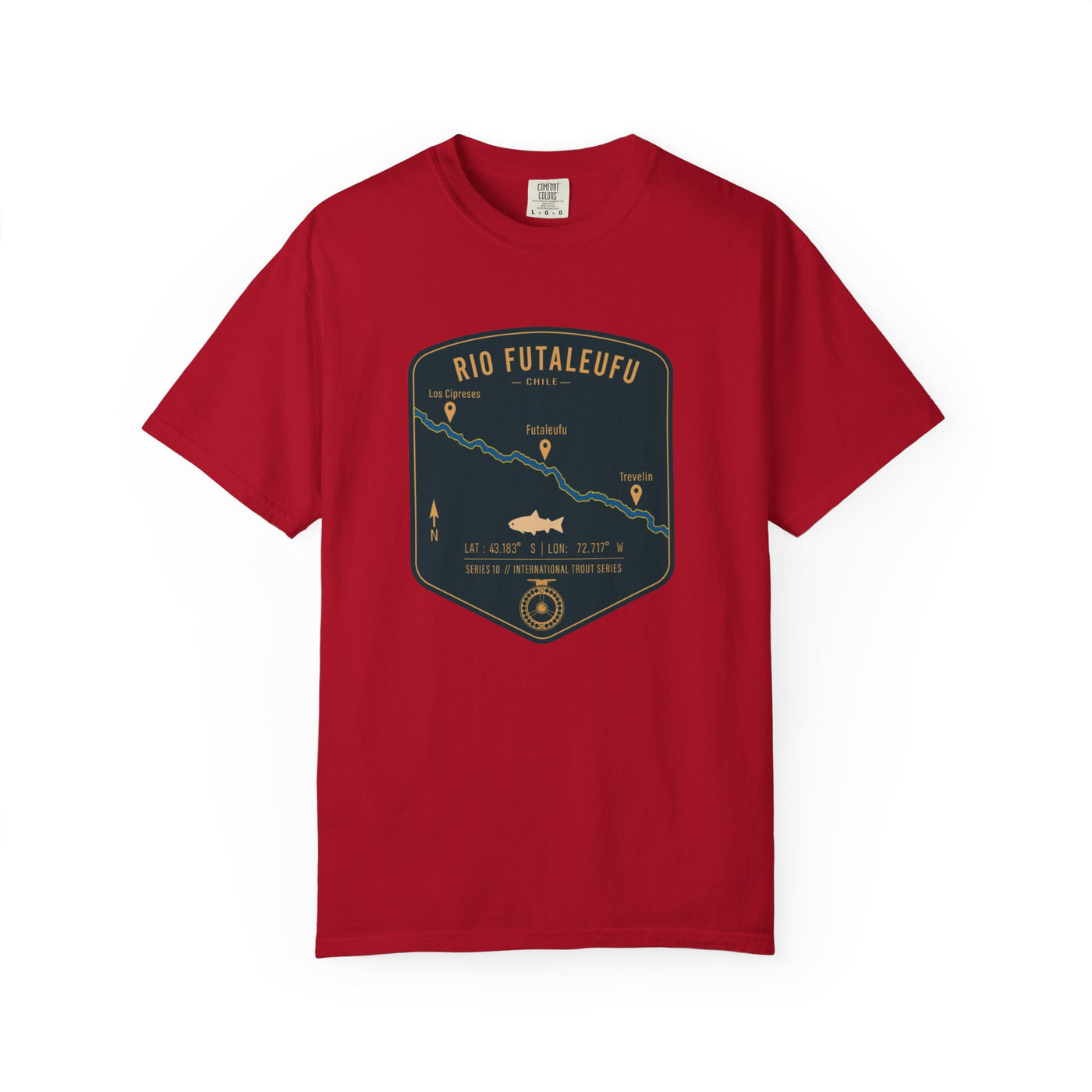 Global Series - Rio Futaleufu Chile Fishing Map | Rugged Cotton Trout Tee