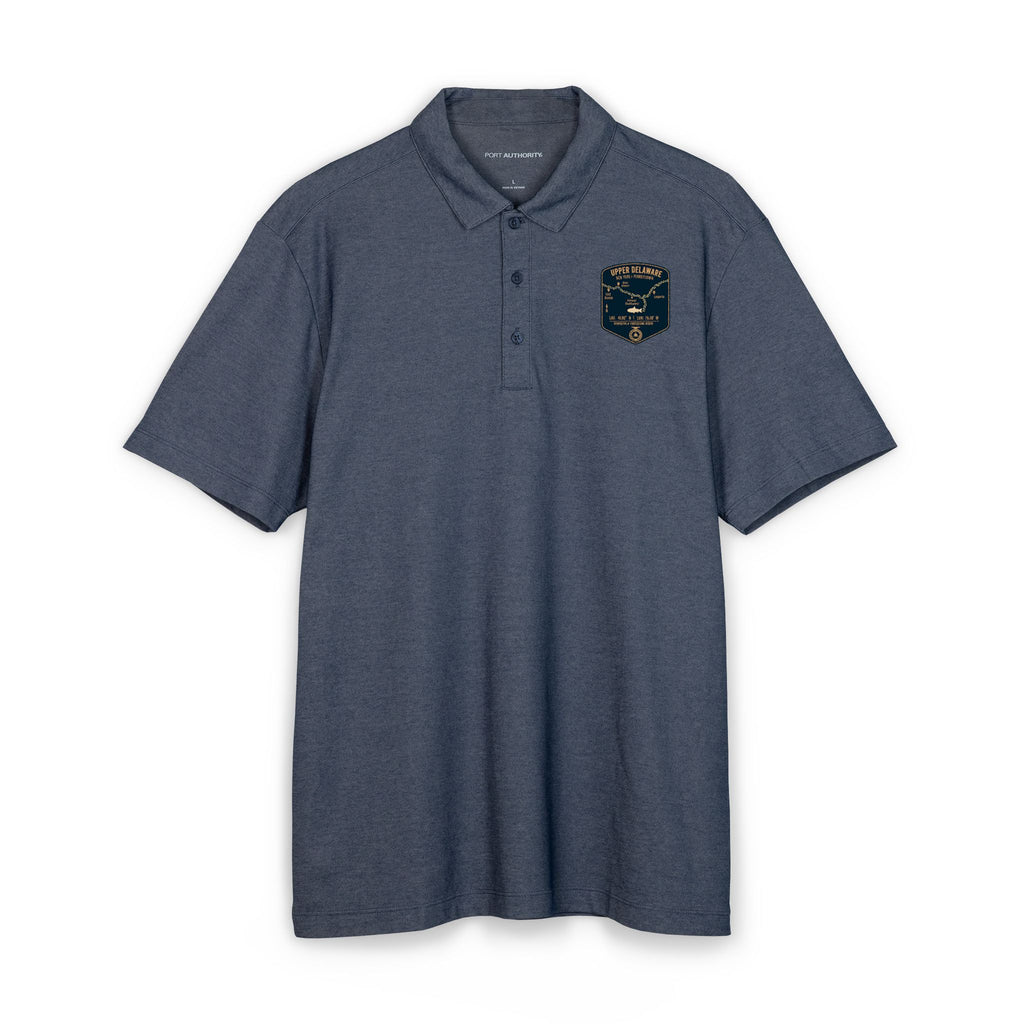 Upper Delaware Fishing Map Polo | Port Authority® Fine Pique Blend