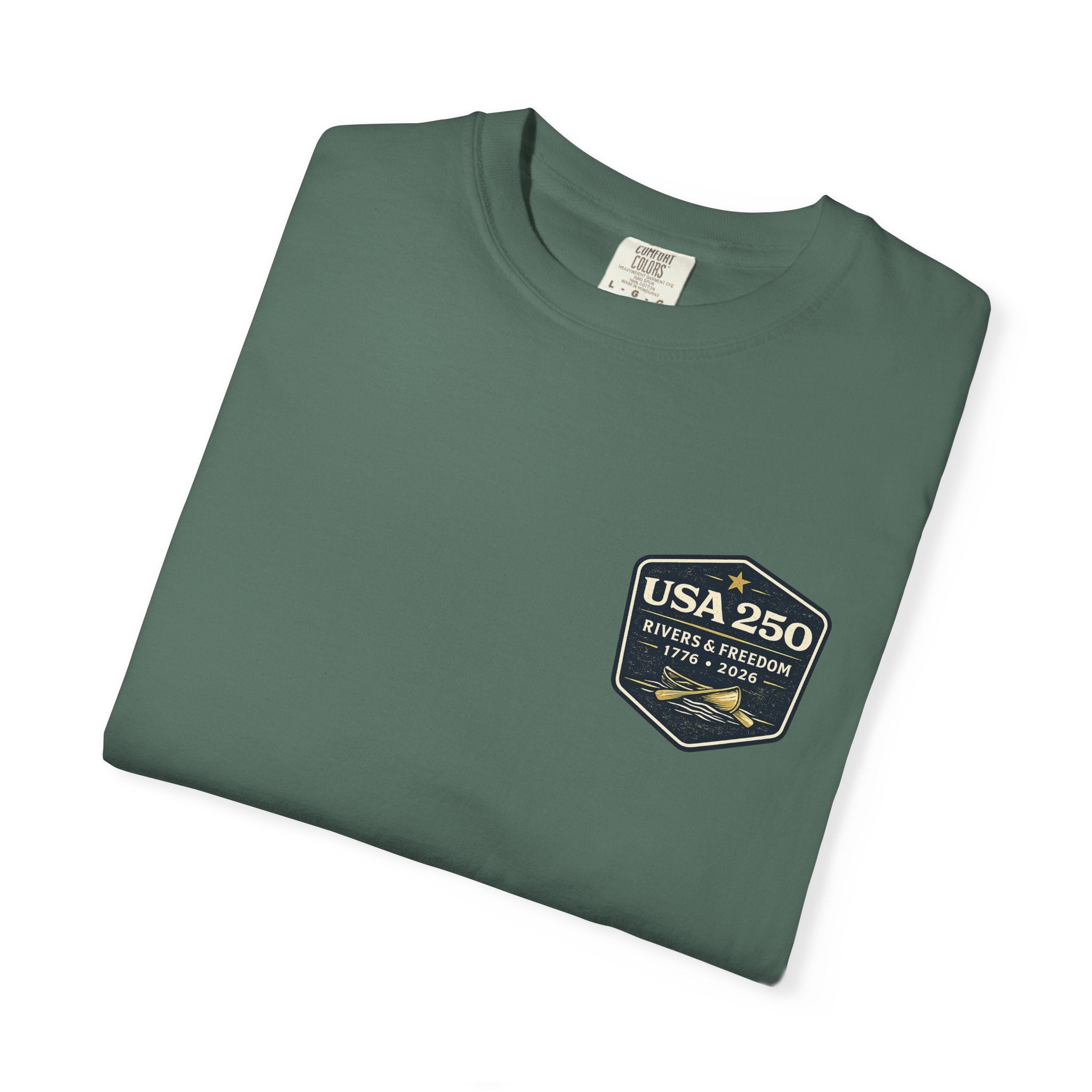 USA 250 River Heritage | Dark Back Badge Rugged Cotton Tee