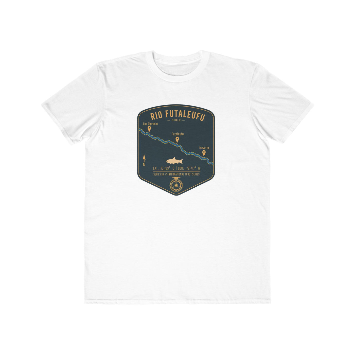 Global Series - Rio Futaleufu Chile Fishing Map | Lightweight Cotton Trout Tee