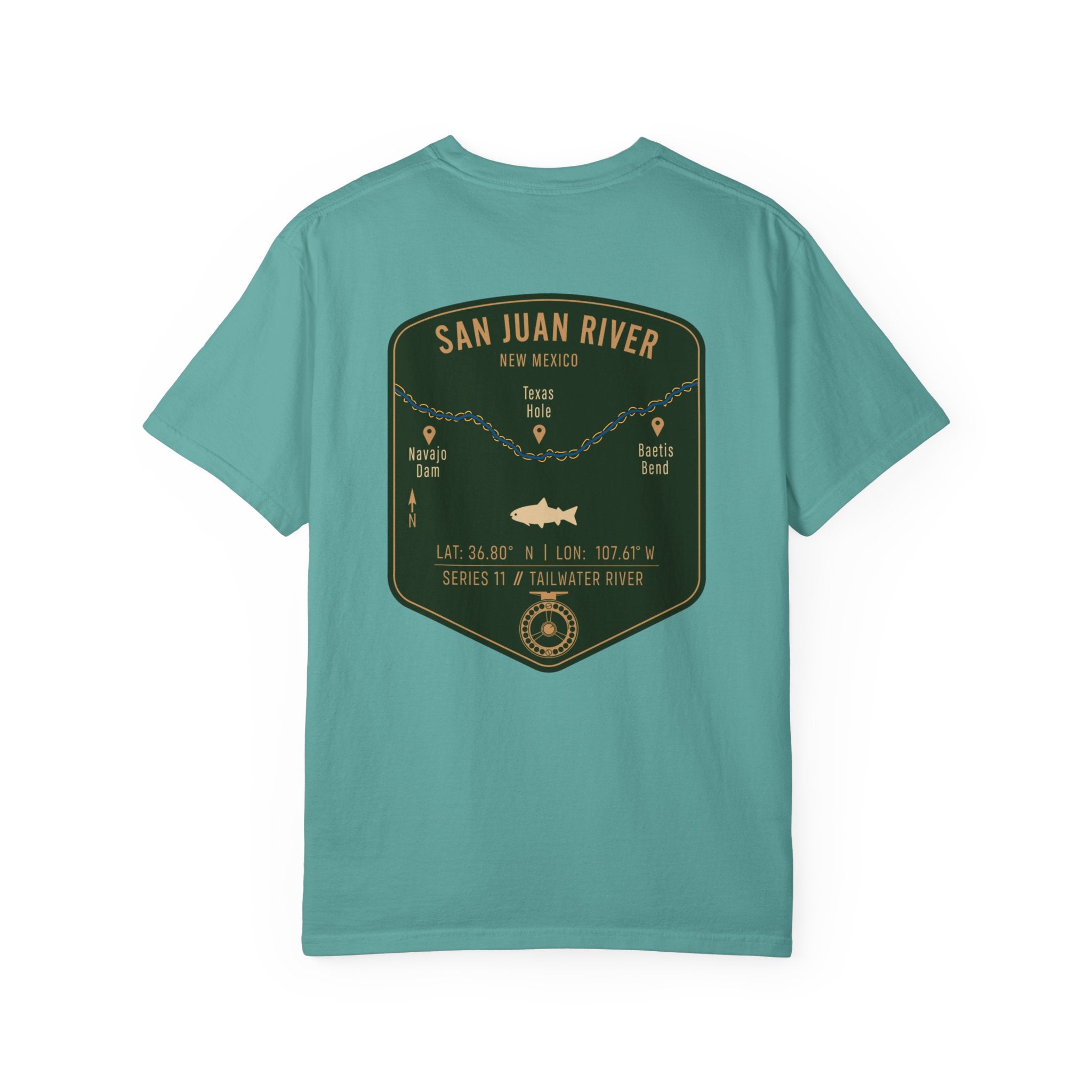 San Juan River New Mexico Fly Fishing T-Shirt - Navajo Dam & Texas Hole Angler Gift - Vintage Tailwater Series Graphic Tee
