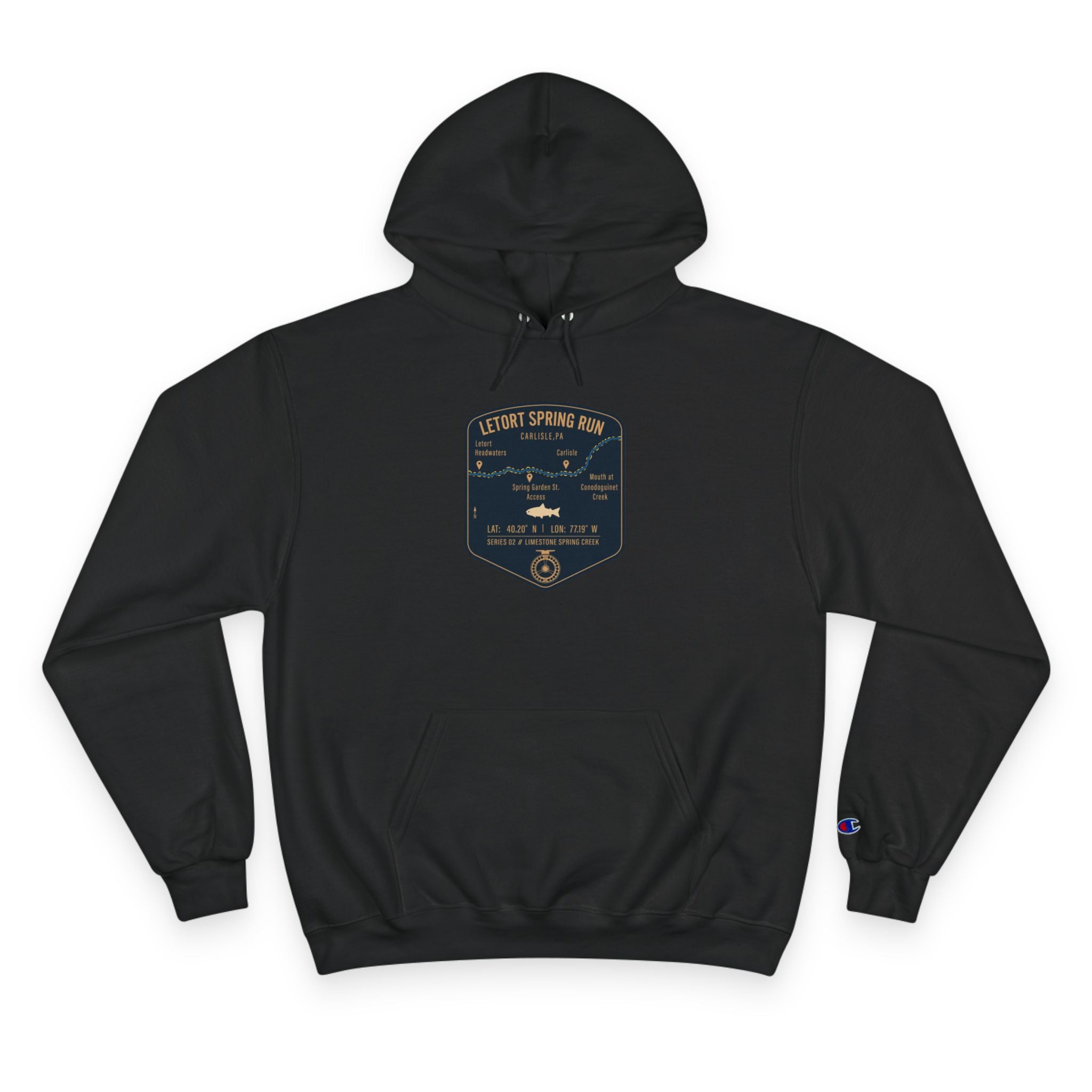 LeTort Spring Run Patch Graphic Hoodie | Outdoor Adventure