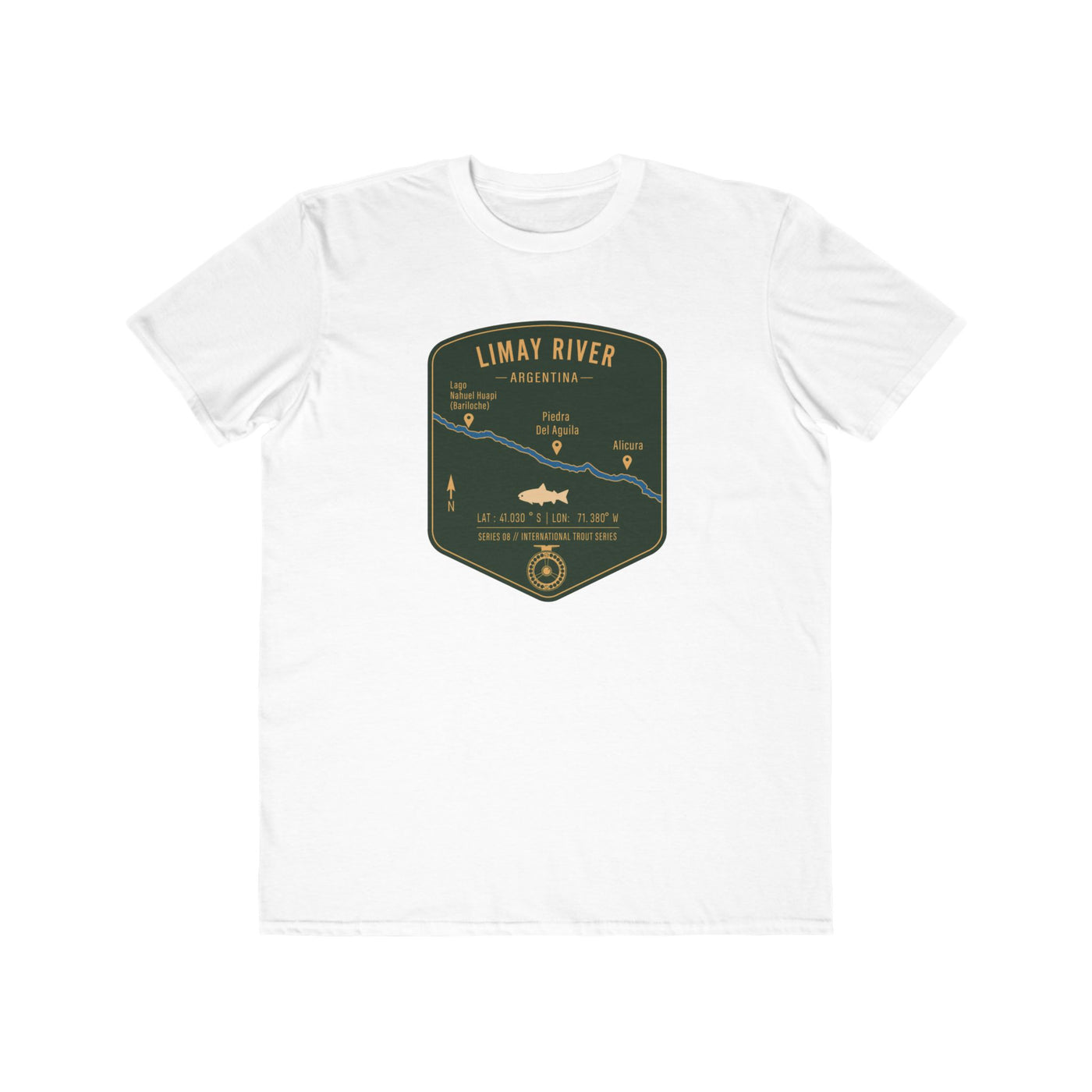Global Series - Limay River Argentina Fishing Map | Lightweight Cotton Trout Tee
