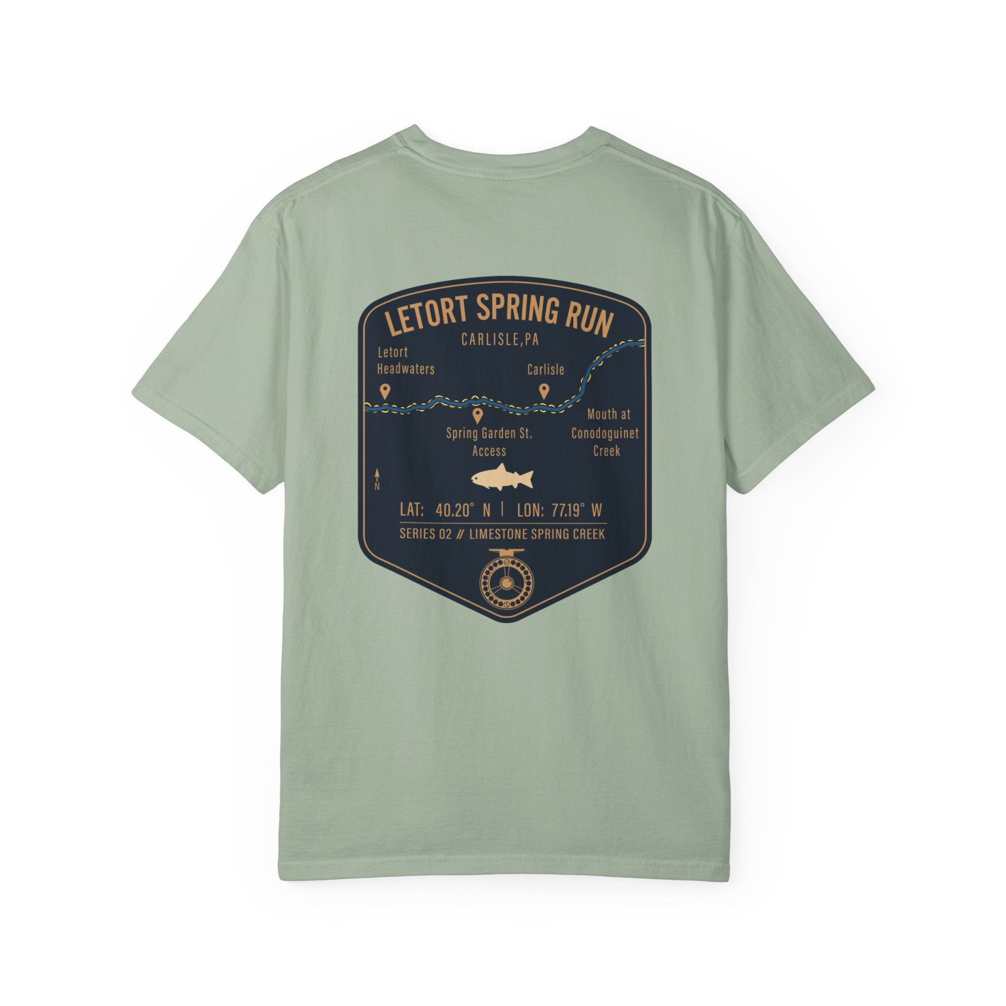 LeTort Spring Run Fly Fishing T-Shirt - Carlisle PA Trout Fishing Tee - Vintage Limestone Creek Angler Graphic Shirt