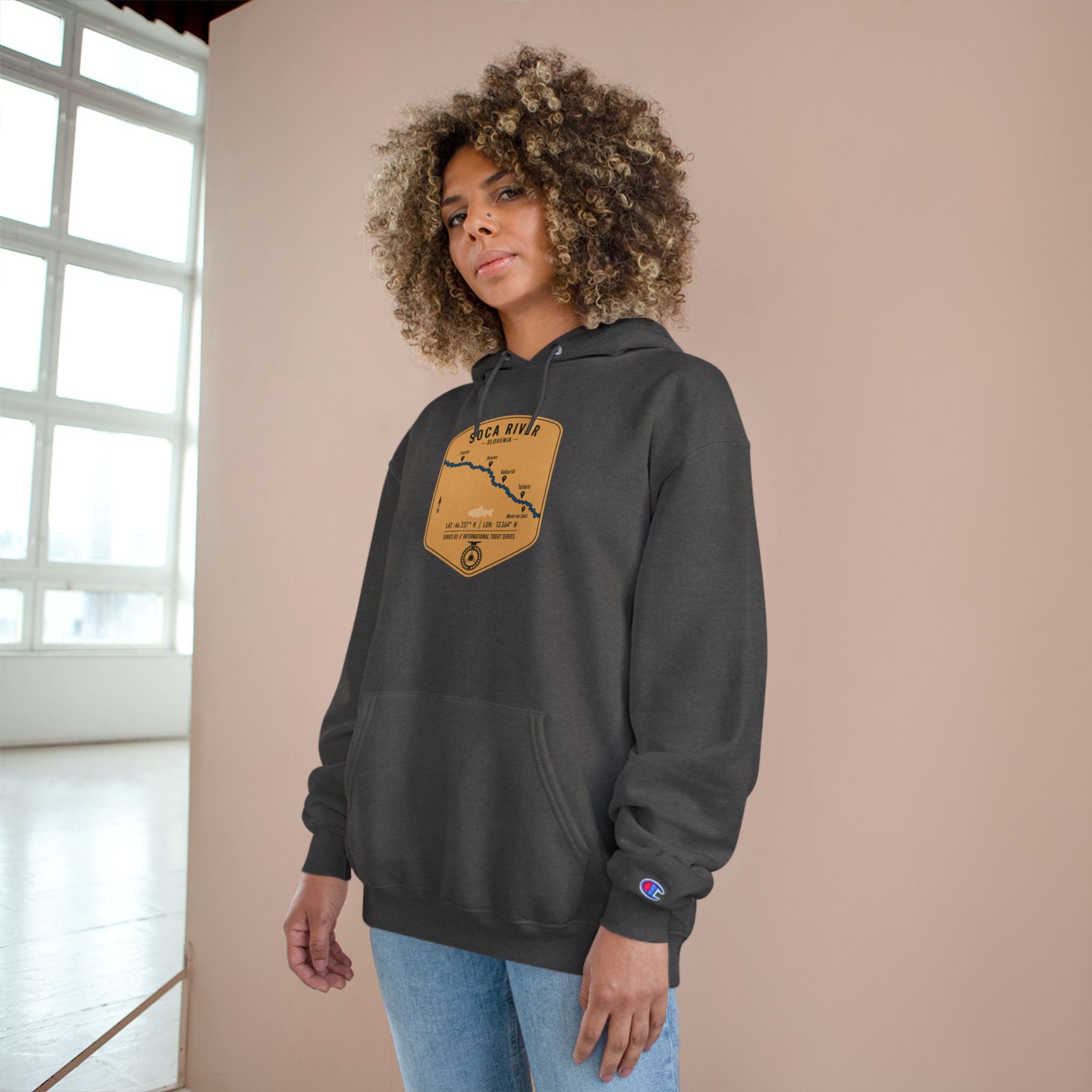 Global Series - Soca River Slovenia Patch Graphic Hoodie | Outdoor Adventure