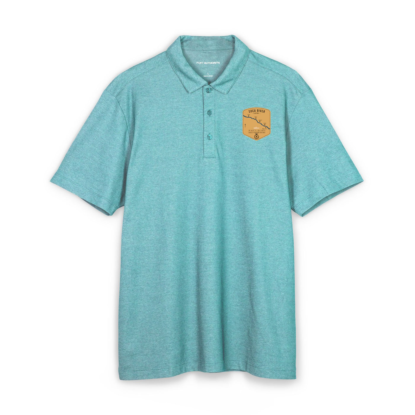 Global Series - Soca River Fishing Map Polo | Port Authority® Fine Pique Blend