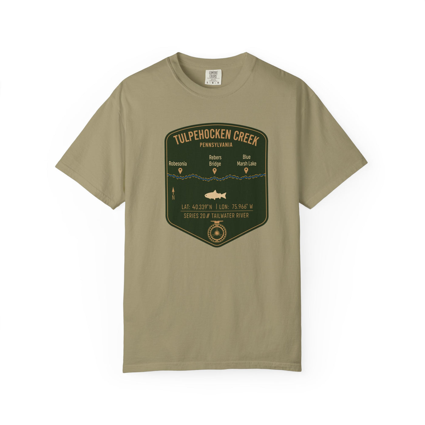 Tulpehocken Fishing Map | Rugged Cotton Trout Tee