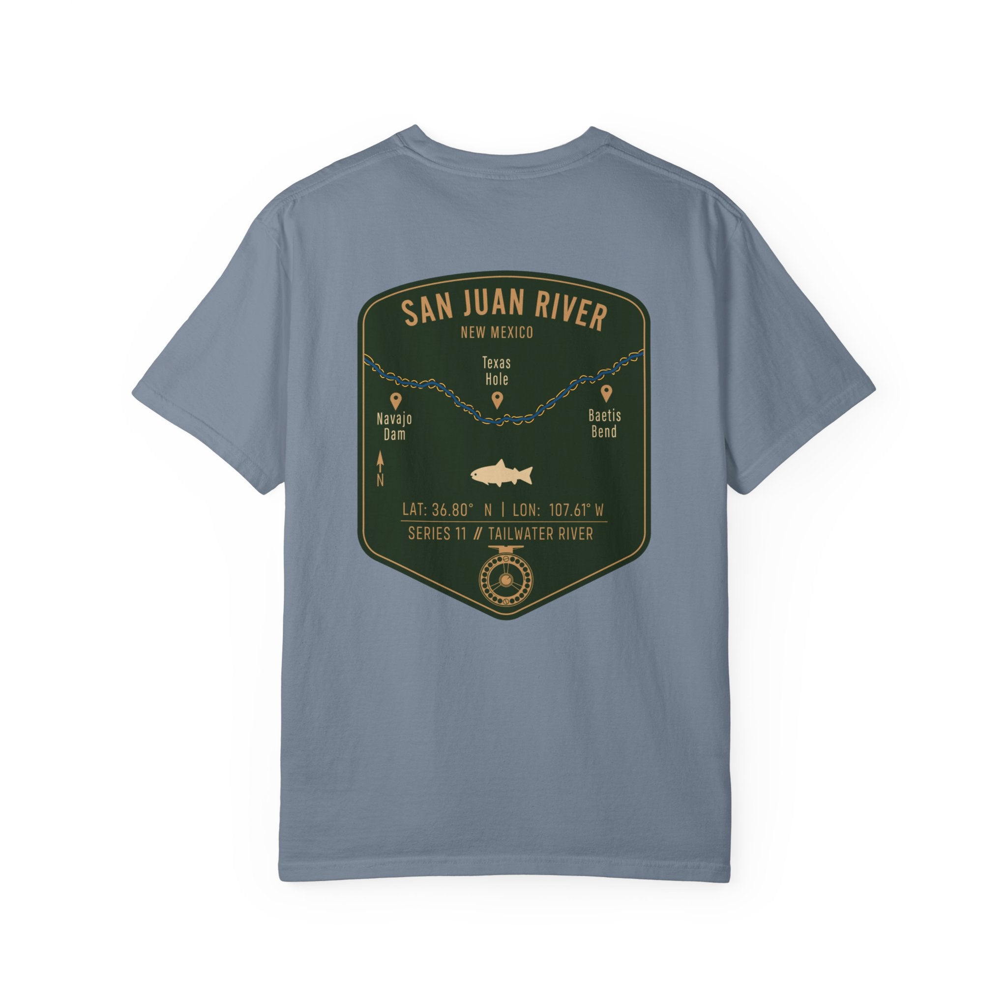 San Juan River New Mexico Fly Fishing T-Shirt - Navajo Dam & Texas Hole Angler Gift - Vintage Tailwater Series Graphic Tee