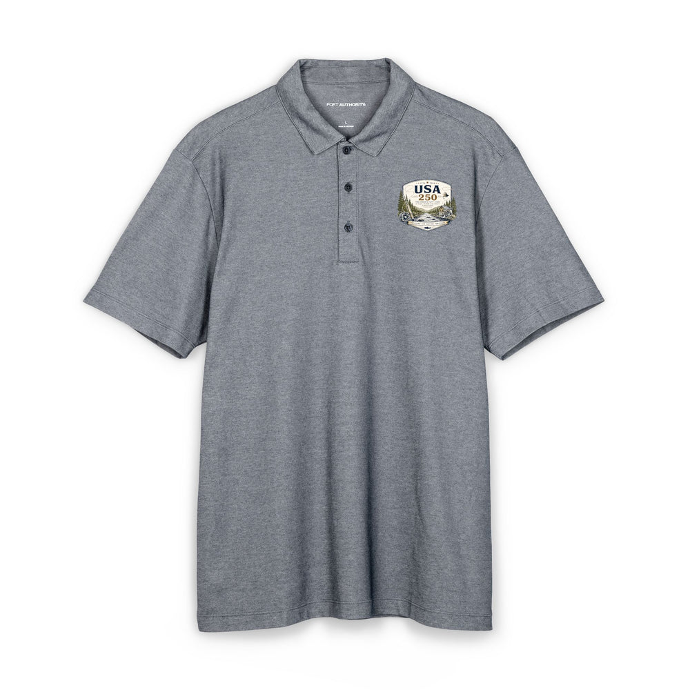USA 250 River Heritage | Light Badge Port Authority® Fine Pique Blend Polo