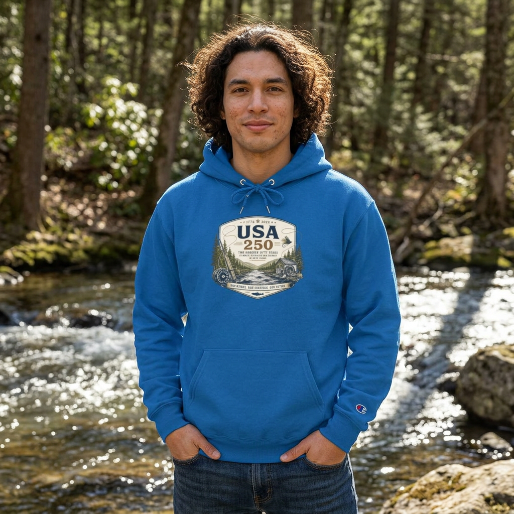 USA 250 River Heritage | Light Badge Graphic Hoodie