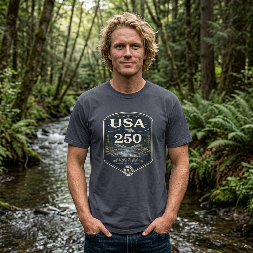 USA 250 River Heritage | Dark Badge Rugged Cotton Tee