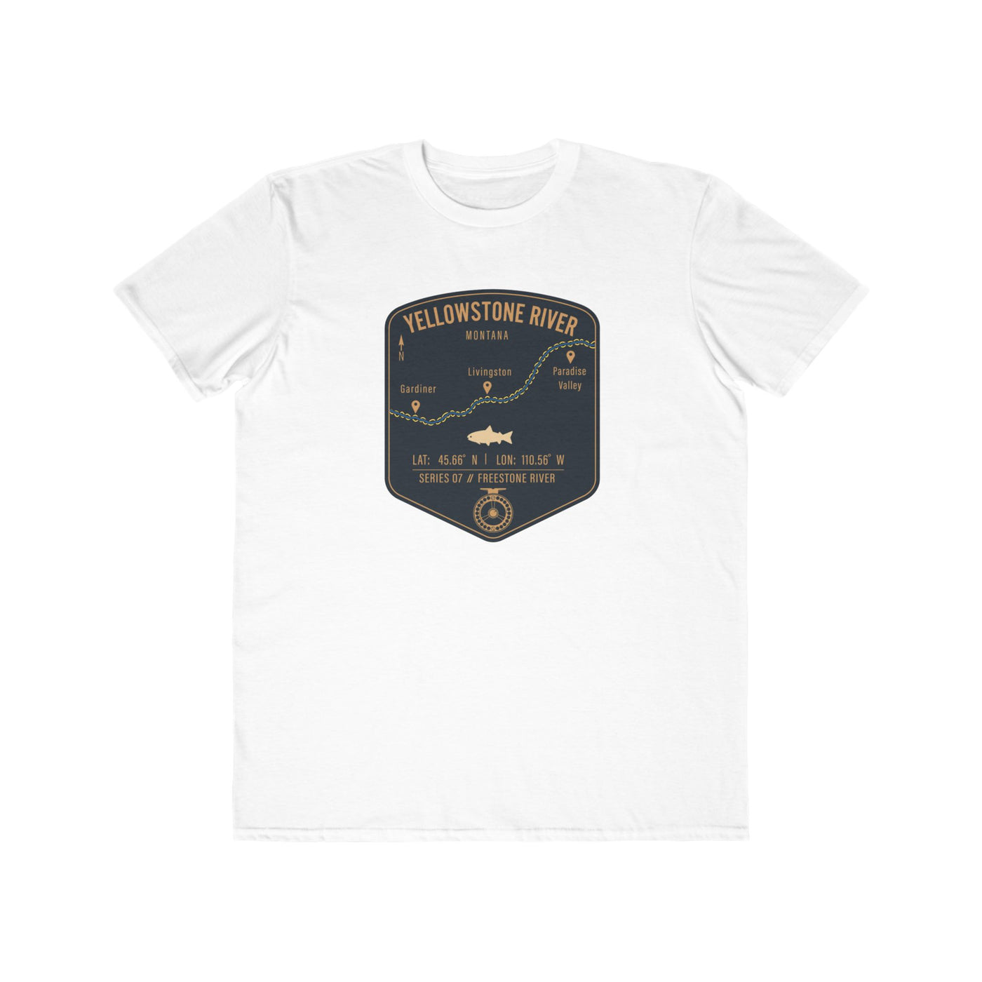 Yellowstone Fishing Map | Lightweight Cotton Trout Tee