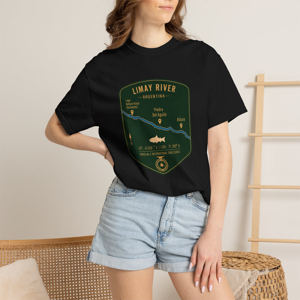 Global Series - Limay River Argentina Fishing Map | Rugged Cotton Trout Tee