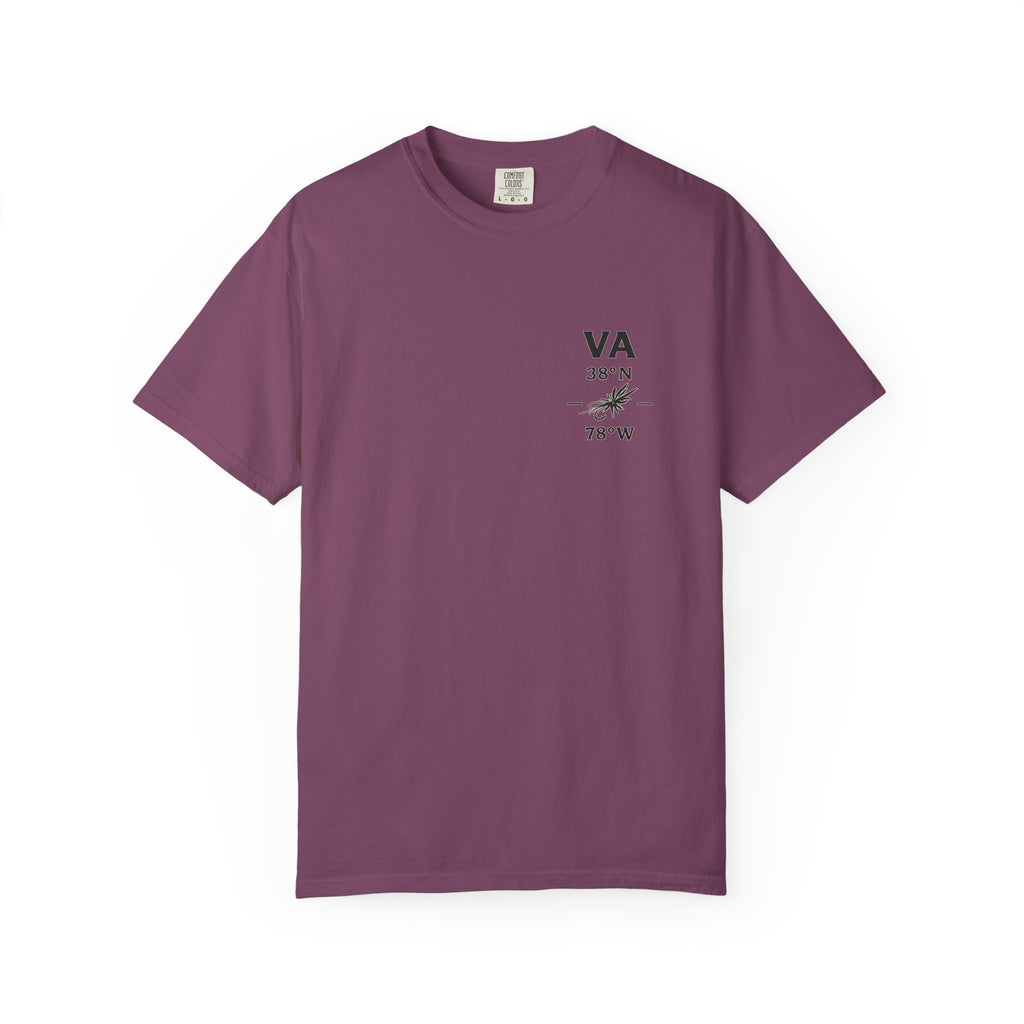 Virginia - State Fly Fishing Badge — Rugged Cotton Tee