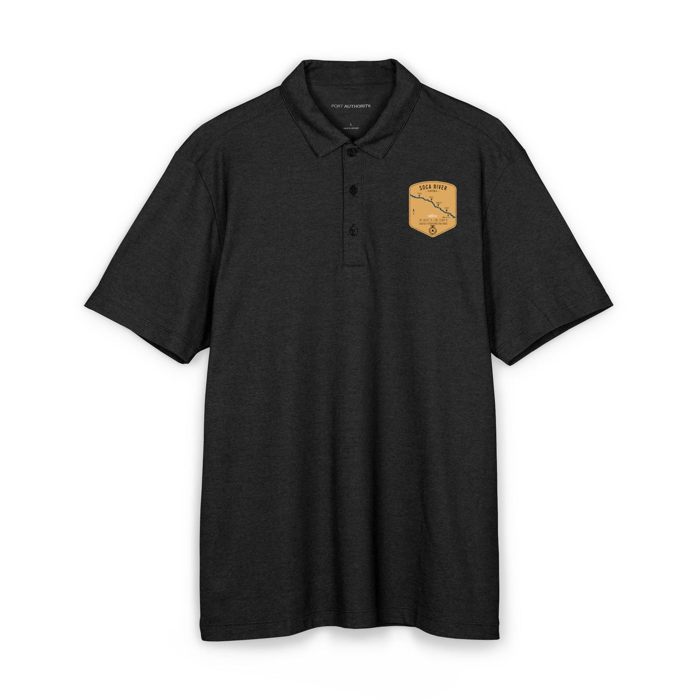 Global Series - Soca River Fishing Map Polo | Port Authority® Fine Pique Blend