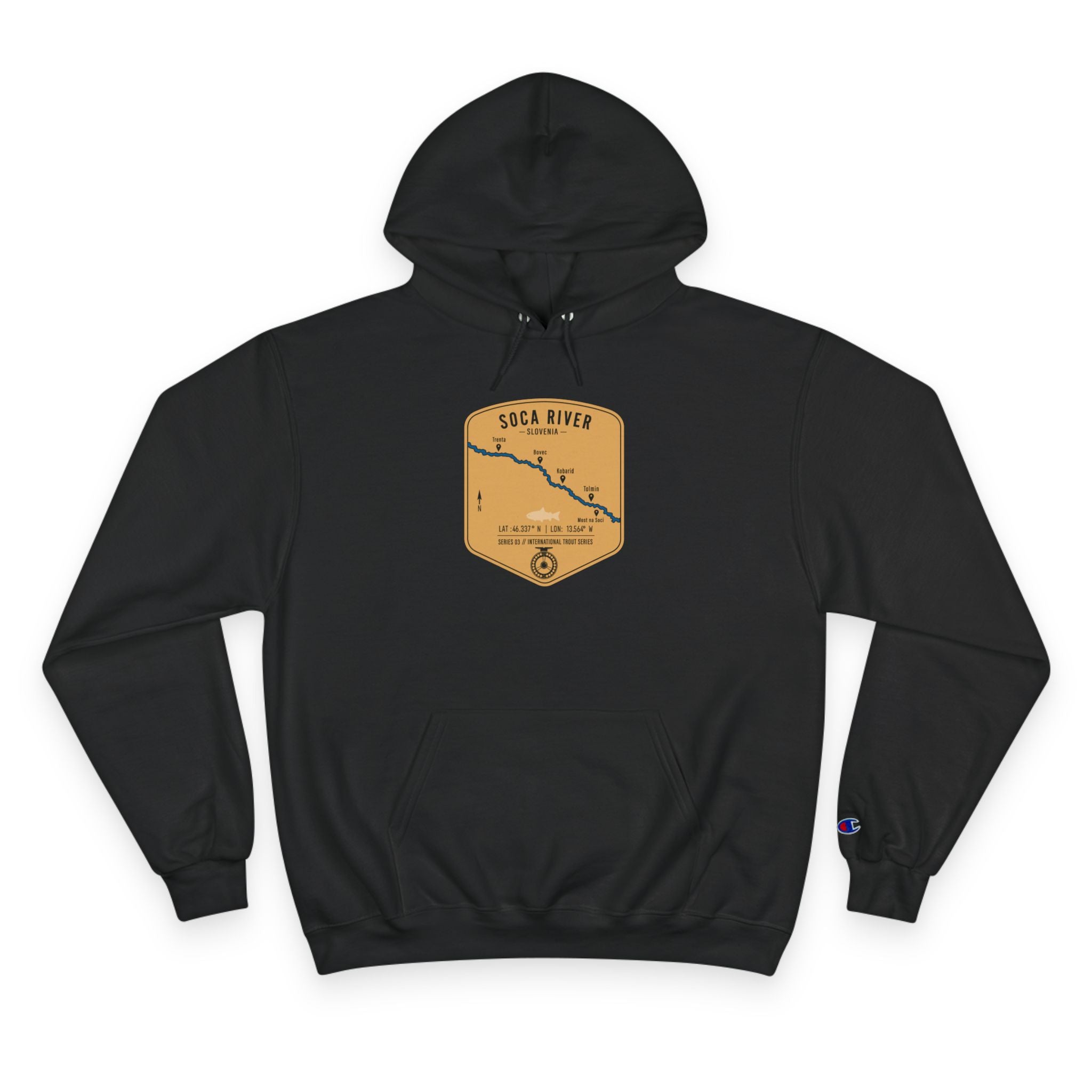 Global Series - Soca River Slovenia Patch Graphic Hoodie | Outdoor Adventure