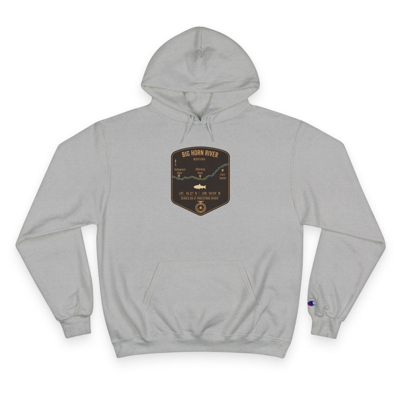 Big Horn River Patch Graphic Hoodie | Outdoor Adventure
