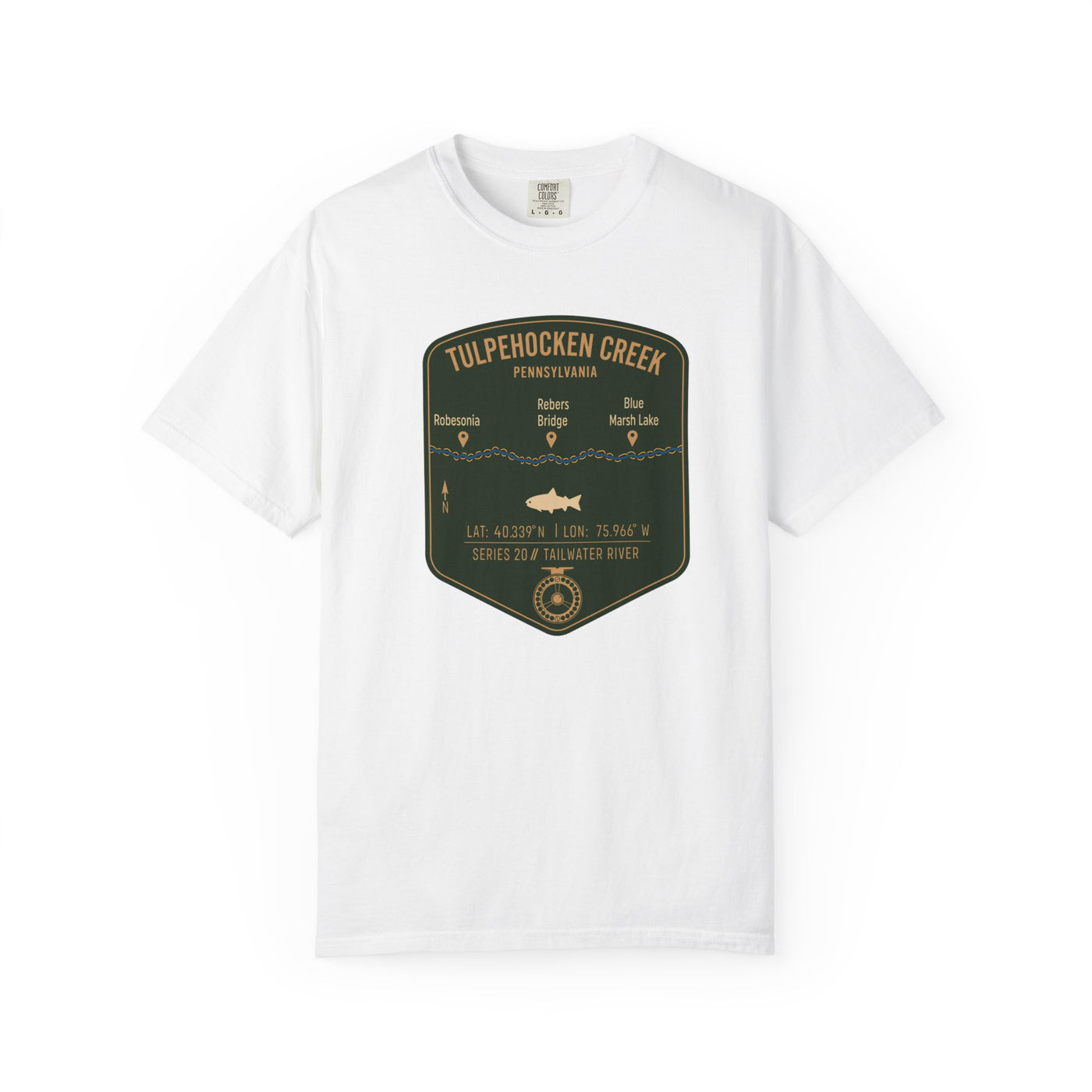 Tulpehocken Fishing Map | Rugged Cotton Trout Tee