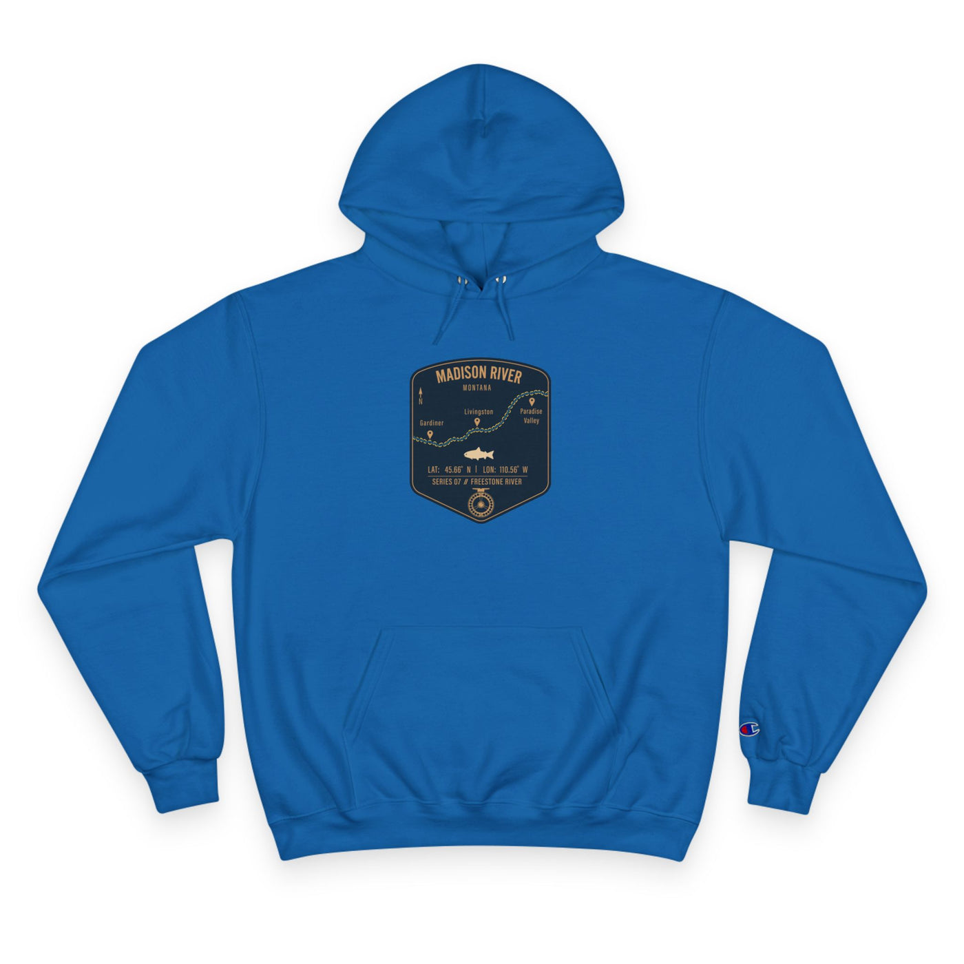 Madison River Patch Graphic Hoodie | Outdoor Adventure