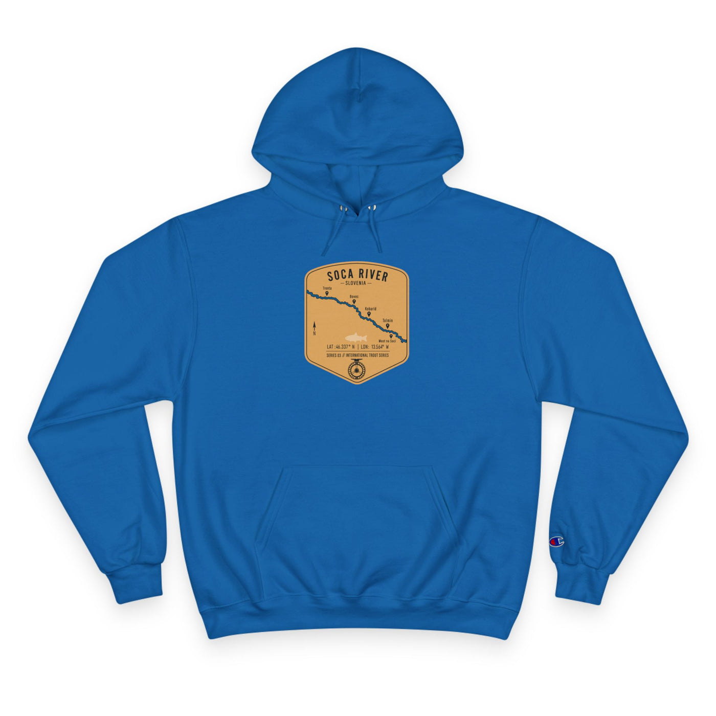 Global Series - Soca River Slovenia Patch Graphic Hoodie | Outdoor Adventure