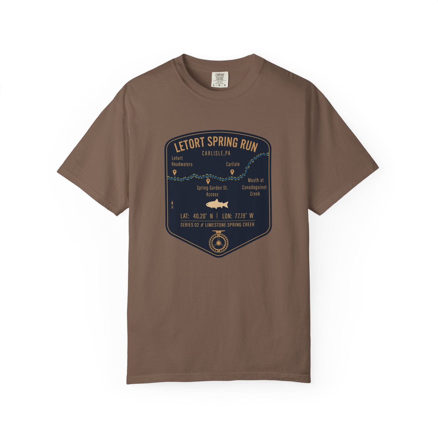LeTort Spring Run Fishing Map | Rugged Cotton Trout Tee