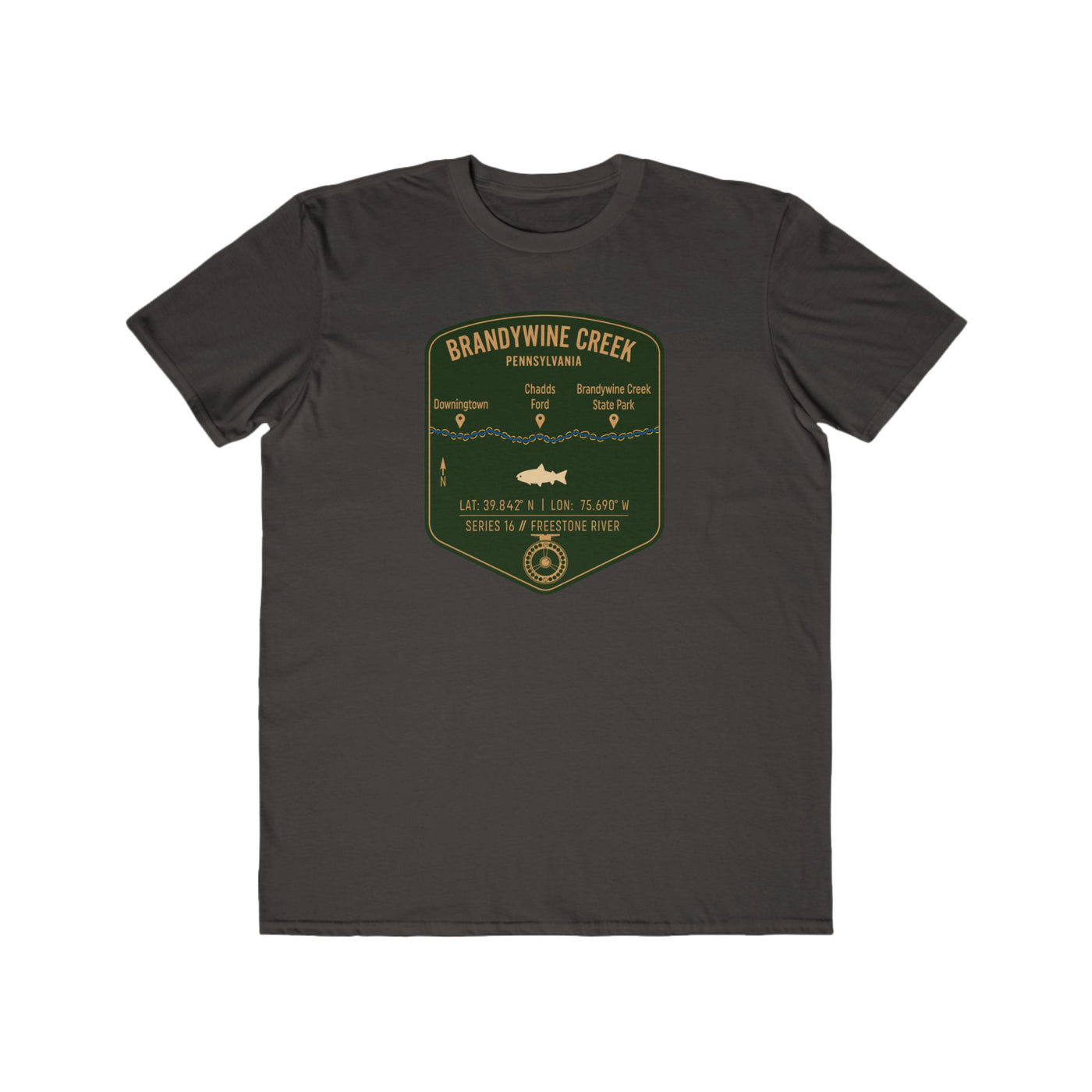 Brandywine Creek Fishing Map | Lightweight Cotton Trout Tee