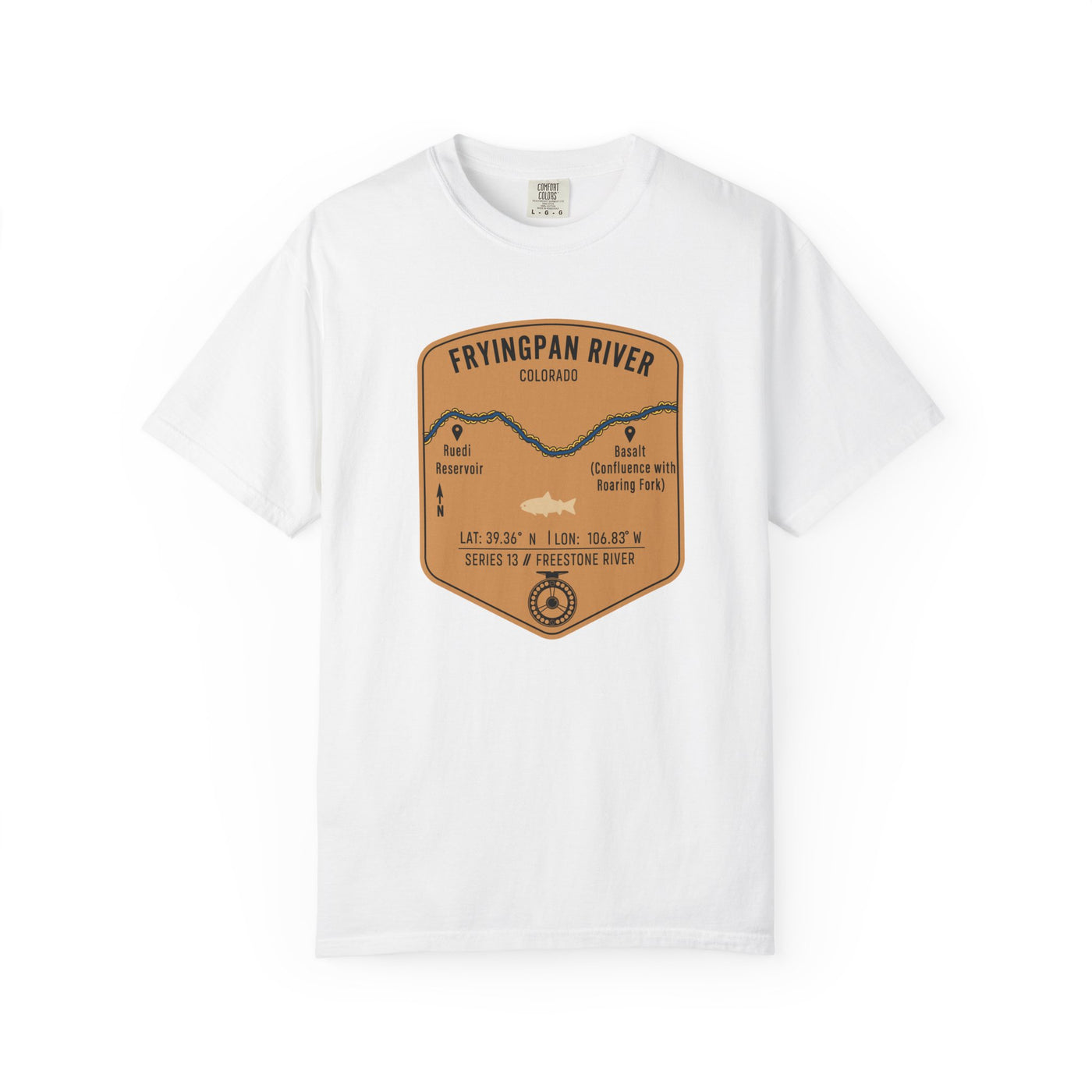 Fryingpan River Fishing Map | Rugged Cotton Trout Tee