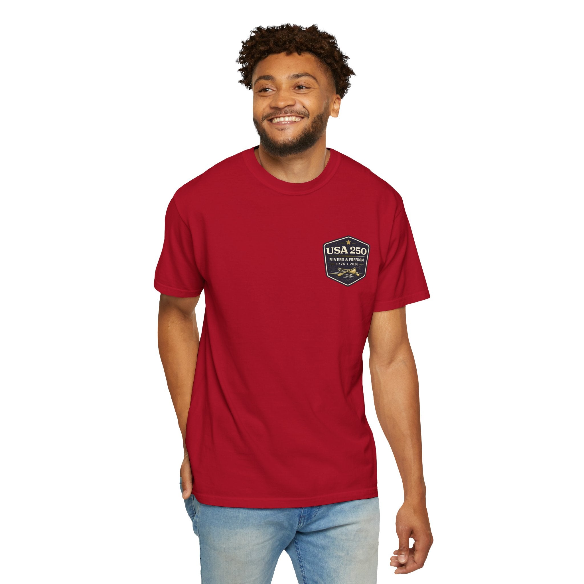 USA 250 River Heritage | Dark Back Badge Rugged Cotton Tee