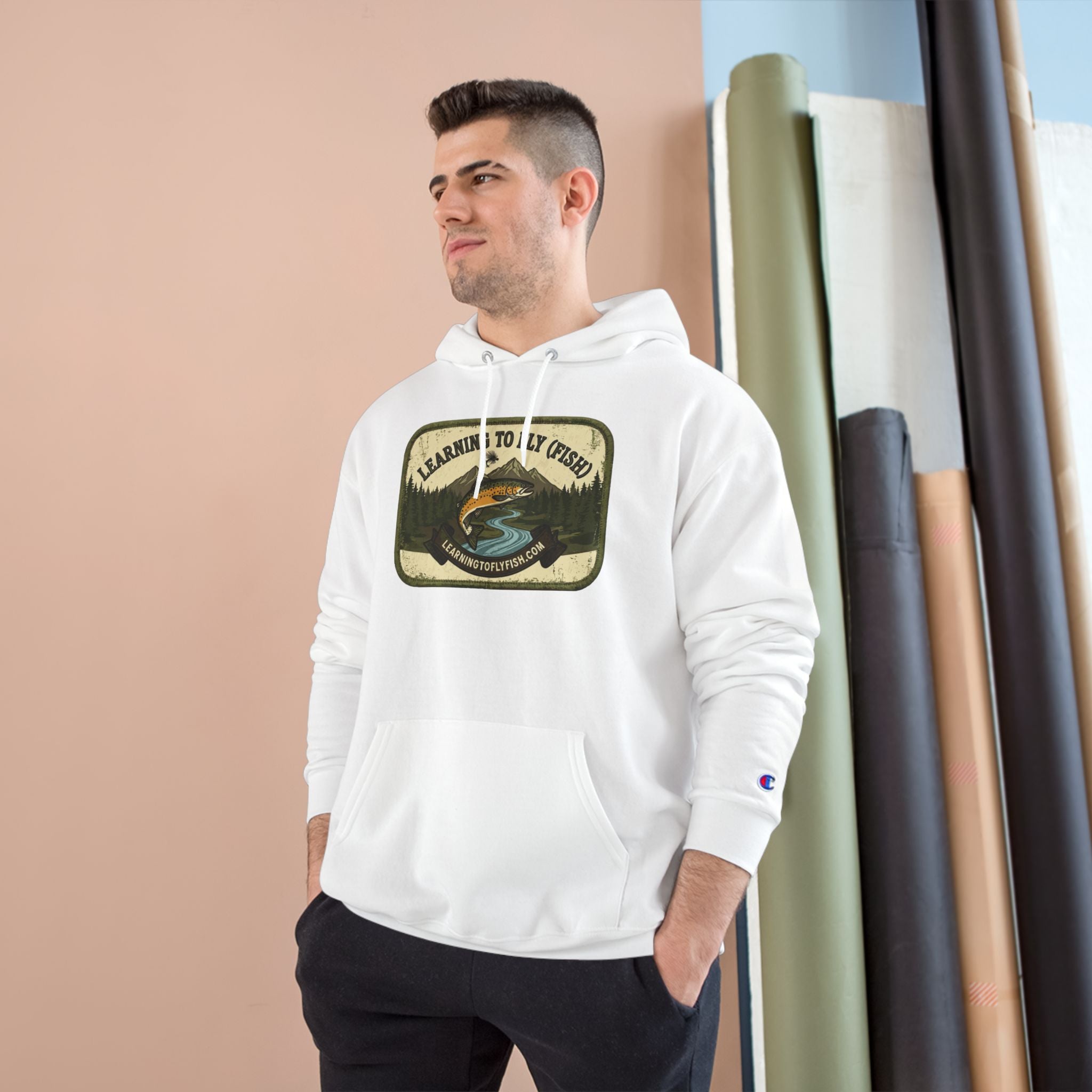 Learning to Fly (Fish) Patch Graphic Hoodie | Outdoor Adventure