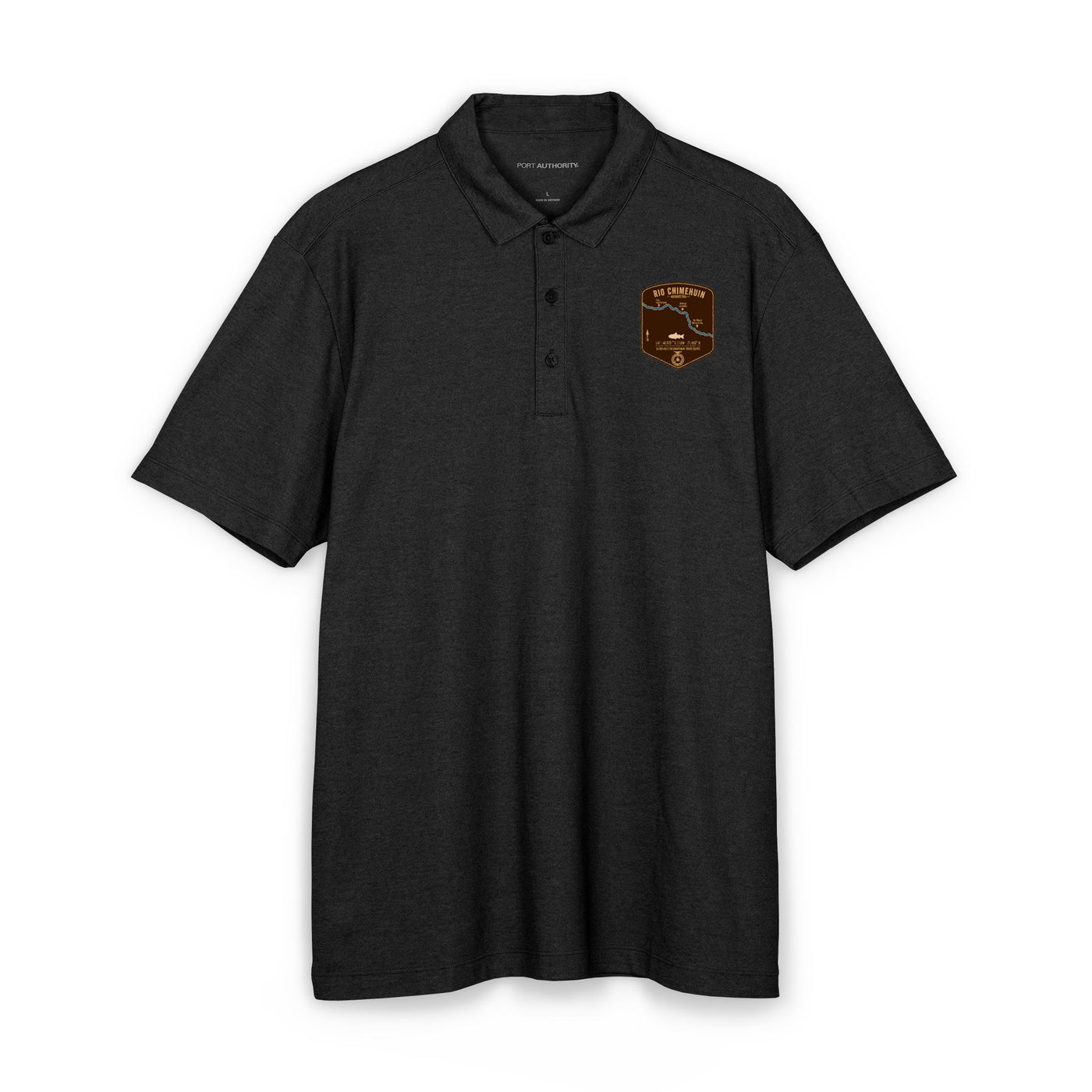 Global Series - Rio Chimehuin Fishing Map Polo | Port Authority® Fine Pique Blend