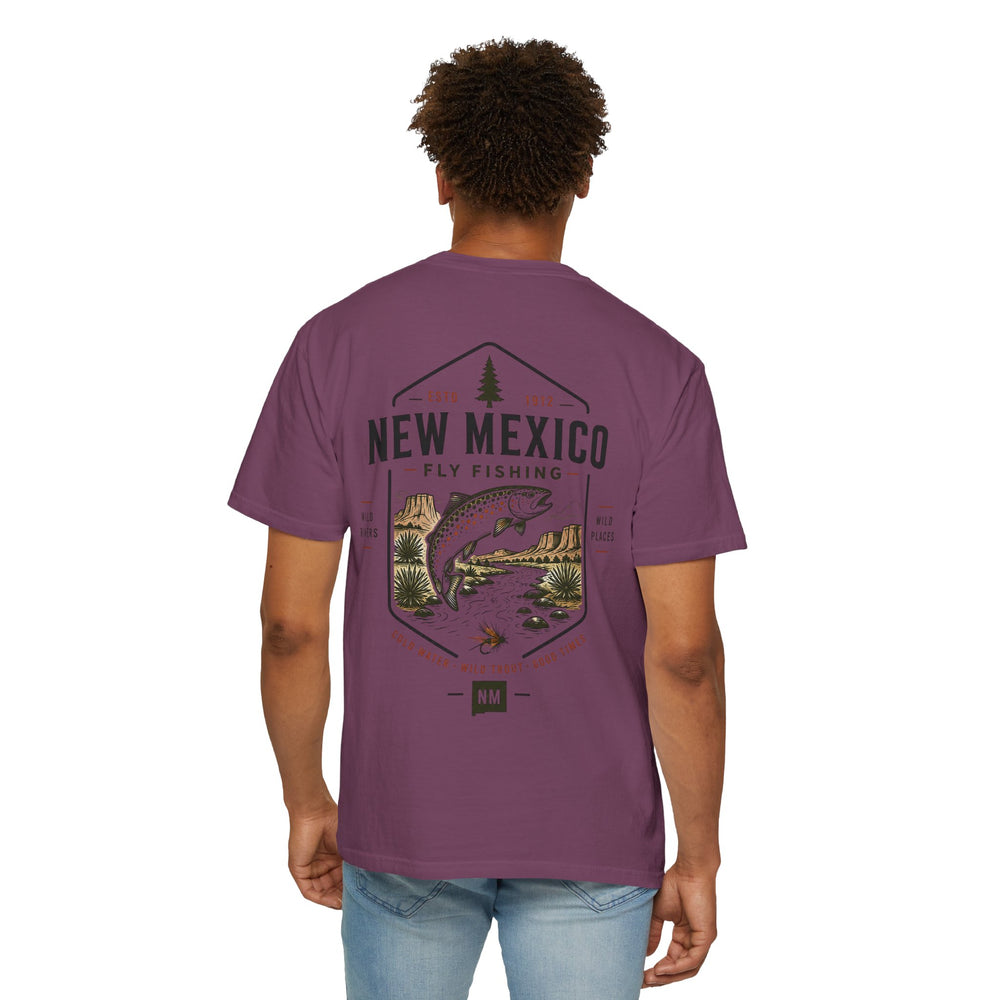 New Mexico - State Fly Fishing Badge — Rugged Cotton Tee