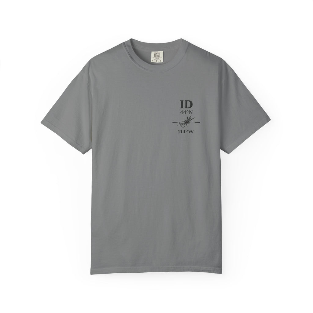 Idaho - State Fly Fishing Badge — Rugged Cotton Tee