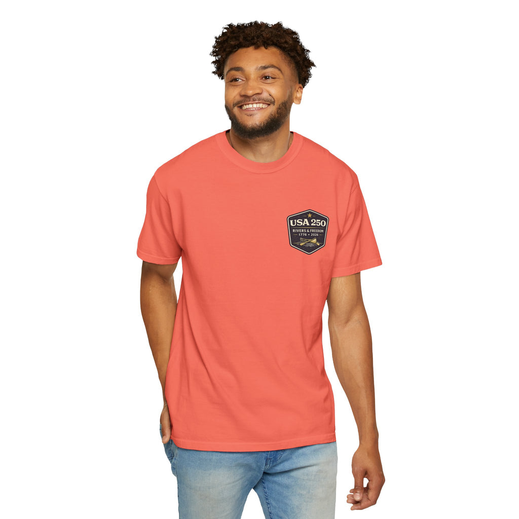 USA 250 River Heritage | Dark Back Badge Rugged Cotton Tee