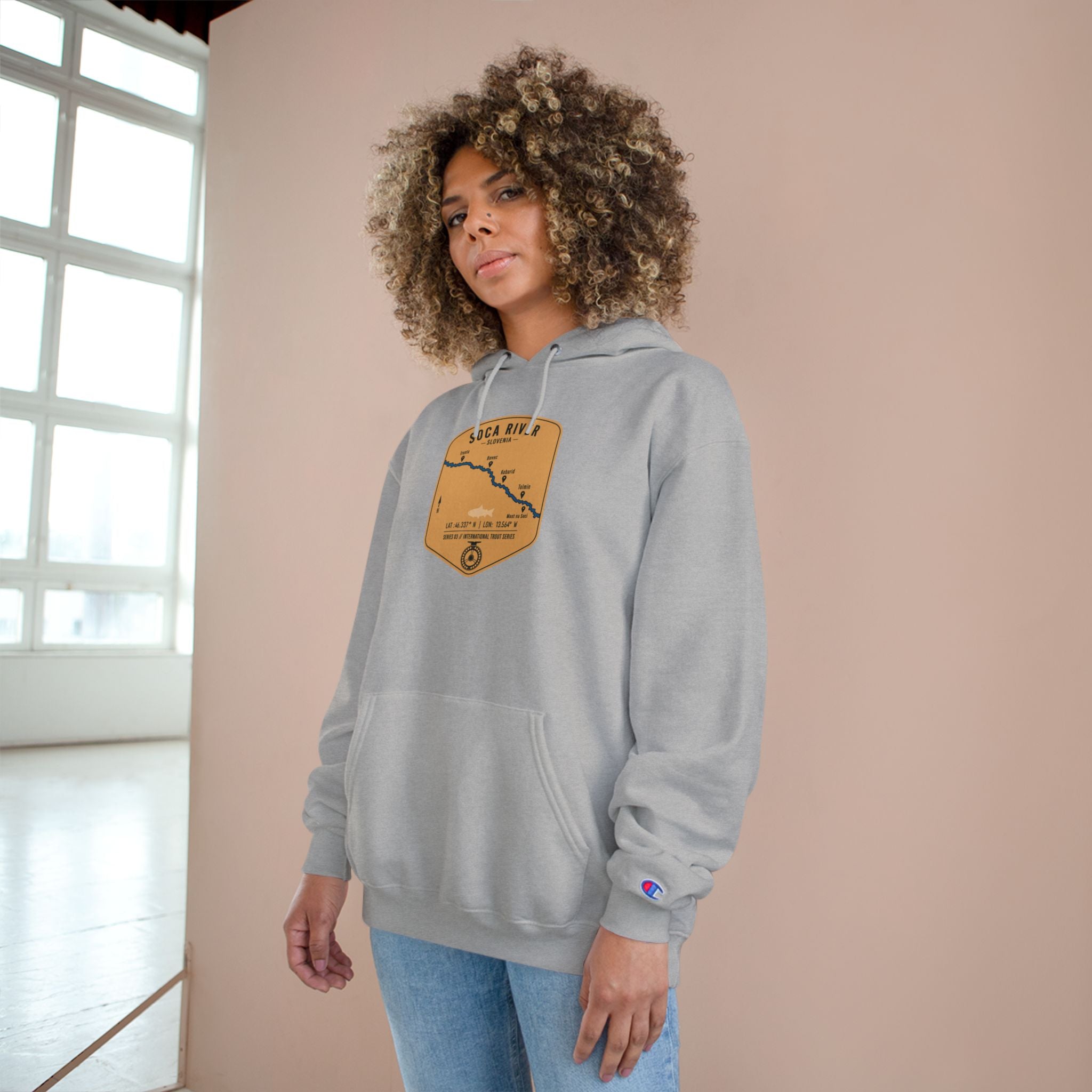 Global Series - Soca River Slovenia Patch Graphic Hoodie | Outdoor Adventure