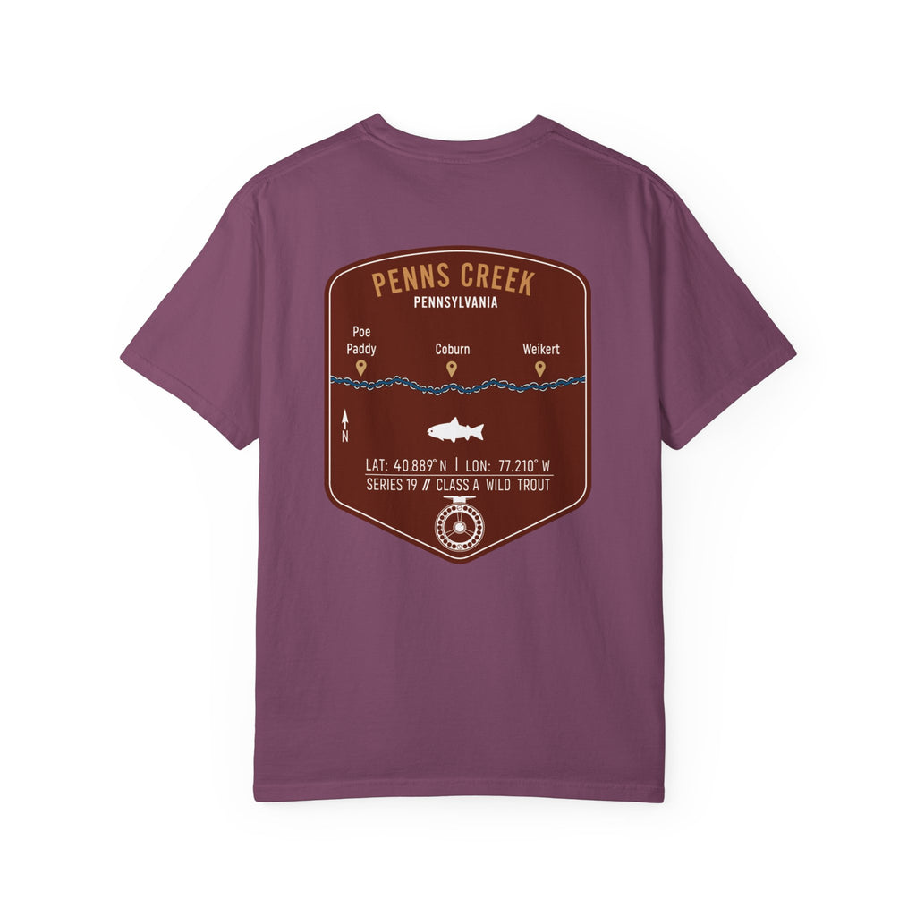 Penns Creek PA Fly Fishing T-Shirt - Vintage Class A Wild Trout Angler Design - Poe Paddy & Coburn Pennsylvania Outdoor Adventure Tee