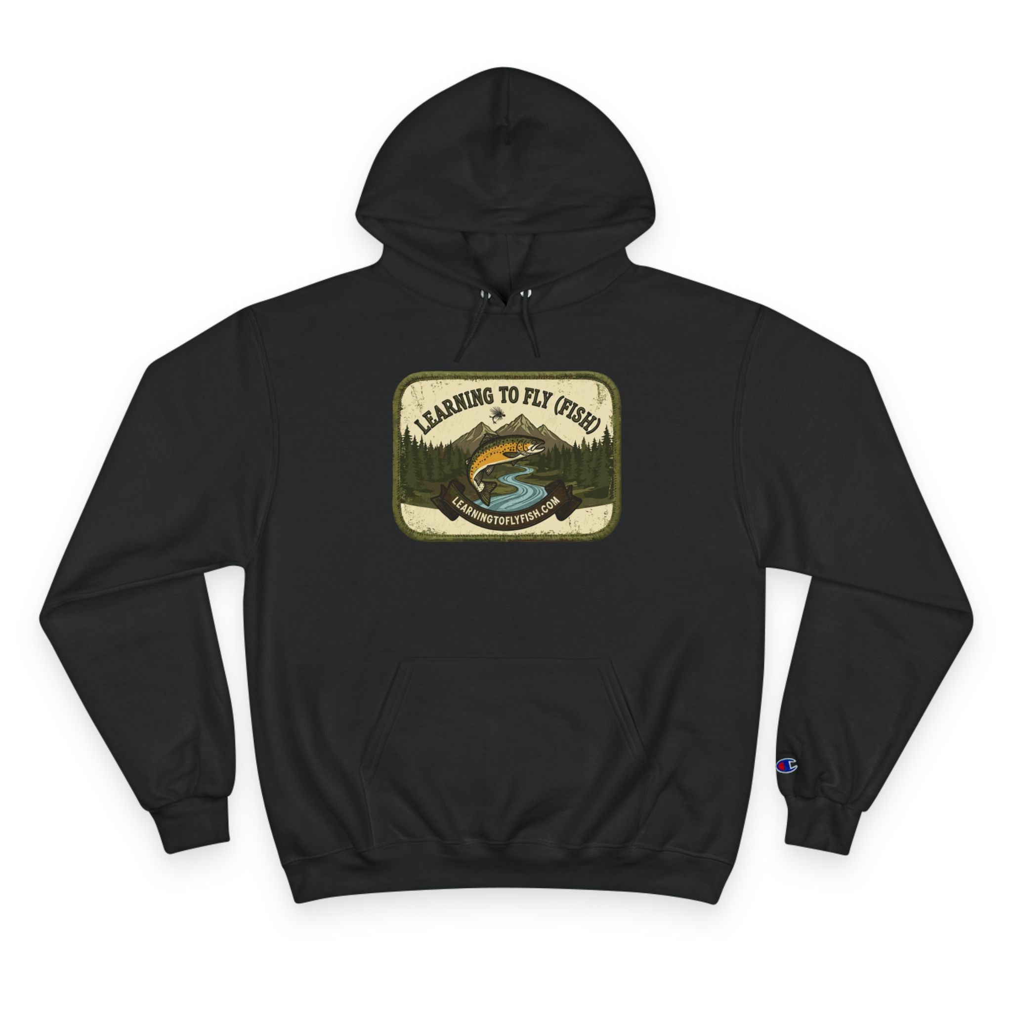 Learning to Fly (Fish) Patch Graphic Hoodie | Outdoor Adventure